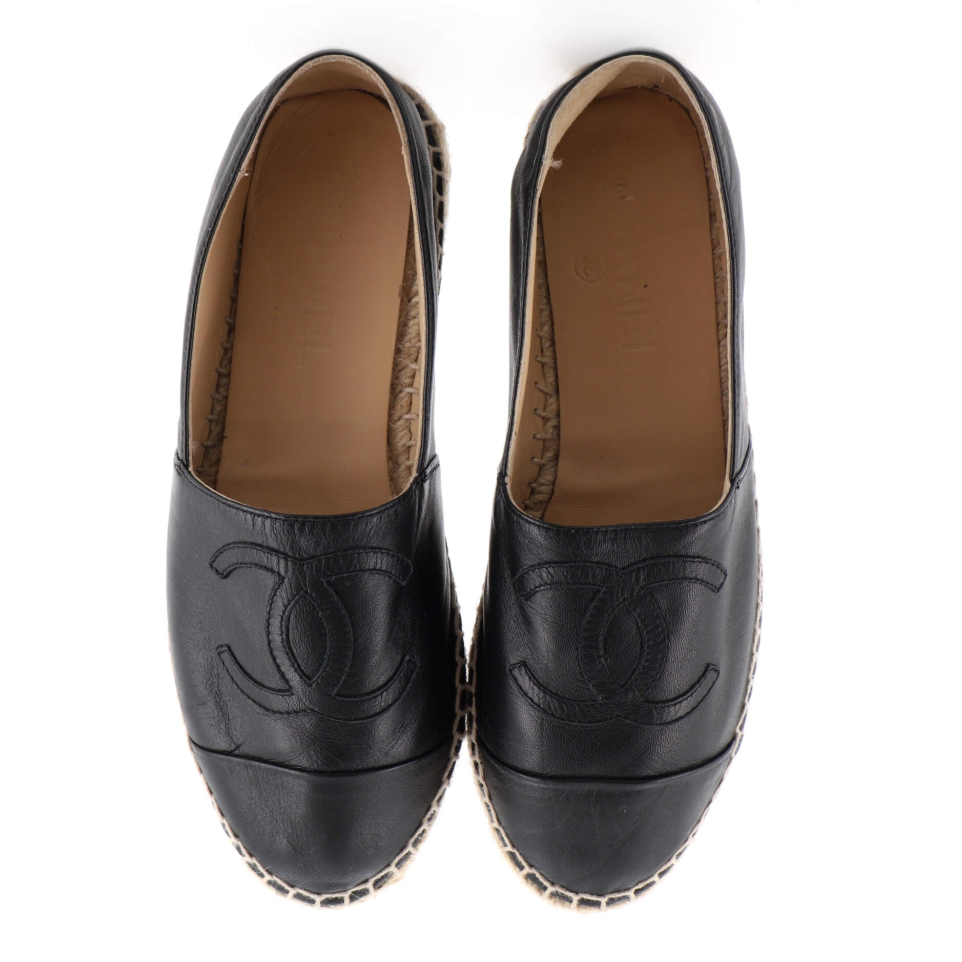 Women's CC Cap Toe Espadrilles Leather