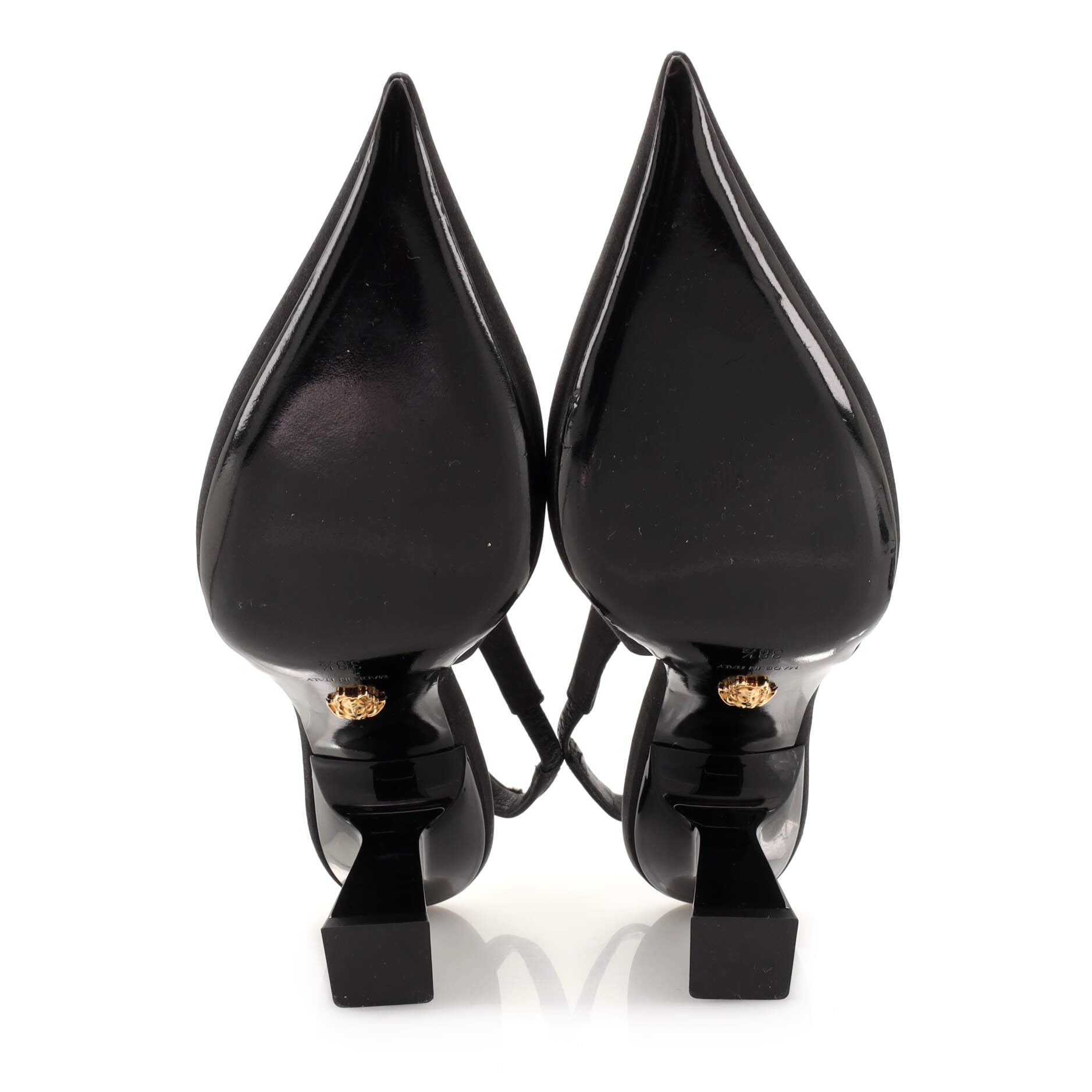 Women's La Medusa Slingback Pumps Satin with Crystals