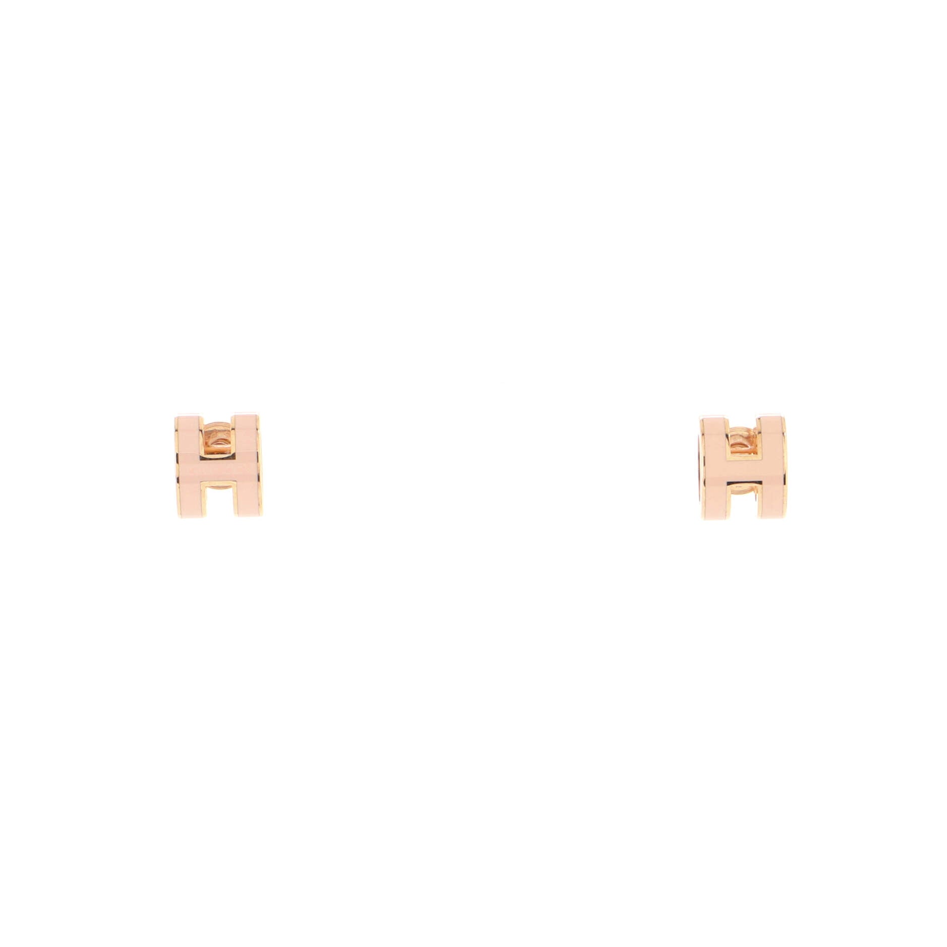 Pop H Stud Earrings Metal and Enamel Mini