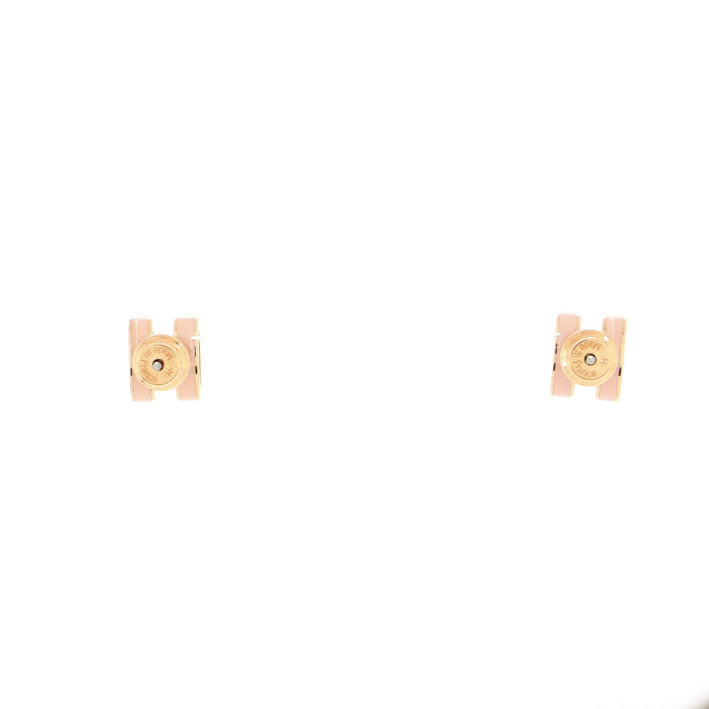 Pop H Stud Earrings Metal and Enamel Mini