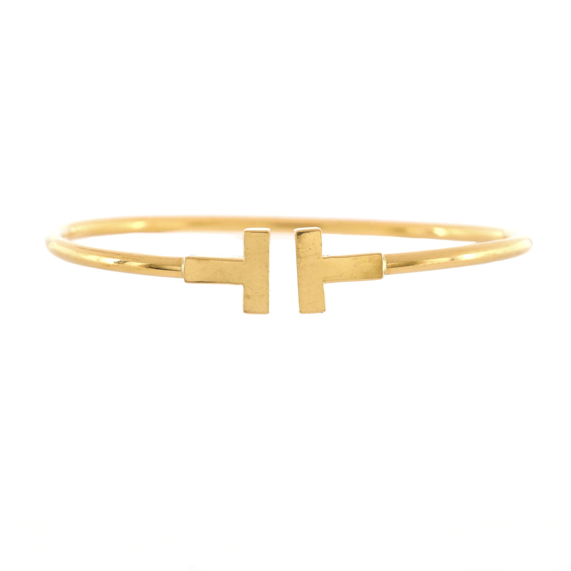 T Wire Bracelet 18K Yellow Gold Narrow
