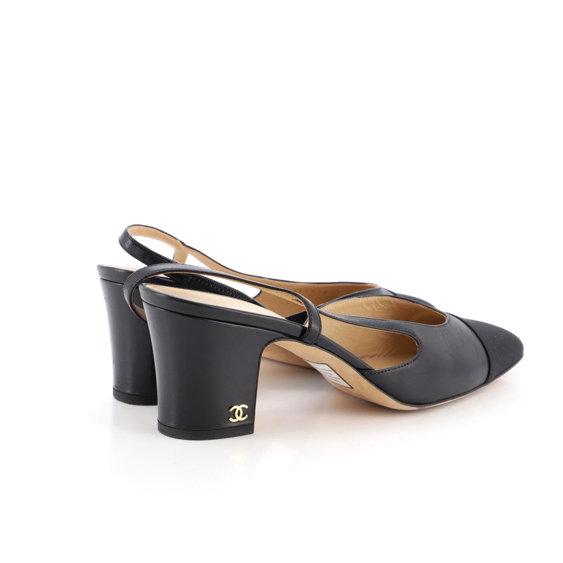 Women’s Cap Toe Slingback Pumps Leather