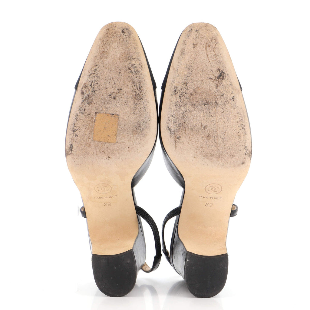 Women’s Cap Toe Slingback Pumps Leather