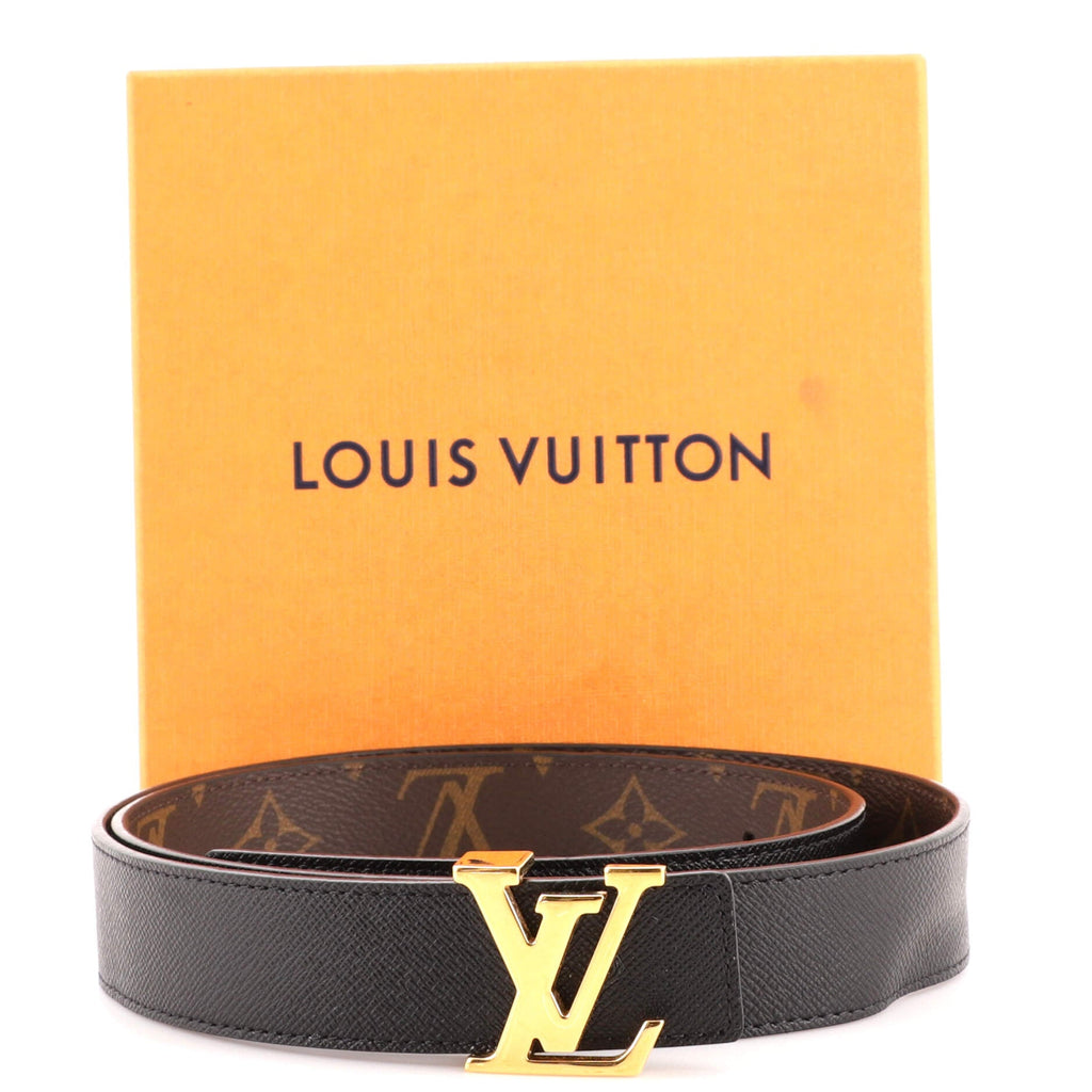 LV Initiales Reversible Belt Monogram Canvas and Leather Wide 85