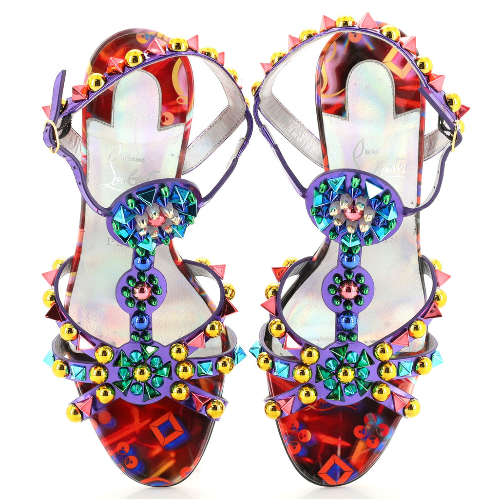 Women's Goldora Heeled Sandals Studded Patent 100