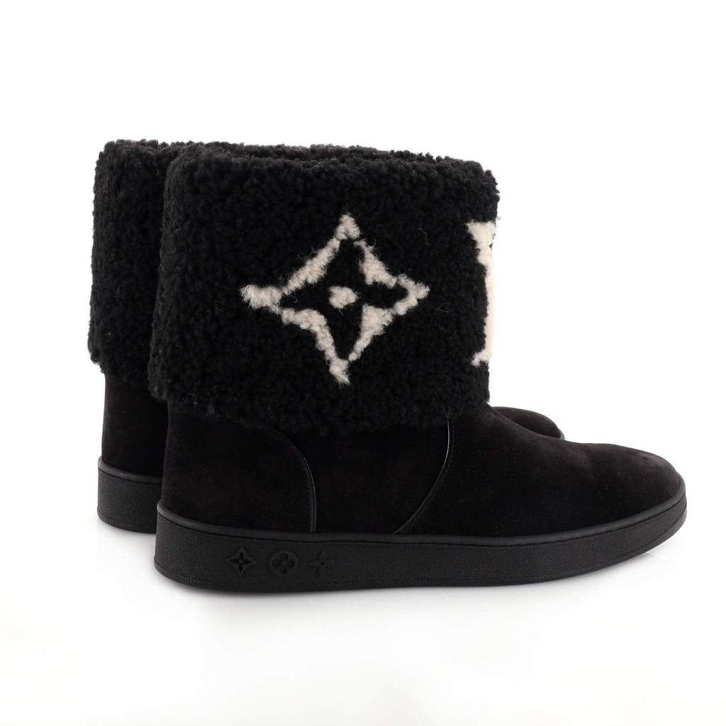 Women's Snowdrop Flat Ankle Boots Suede and Shearling