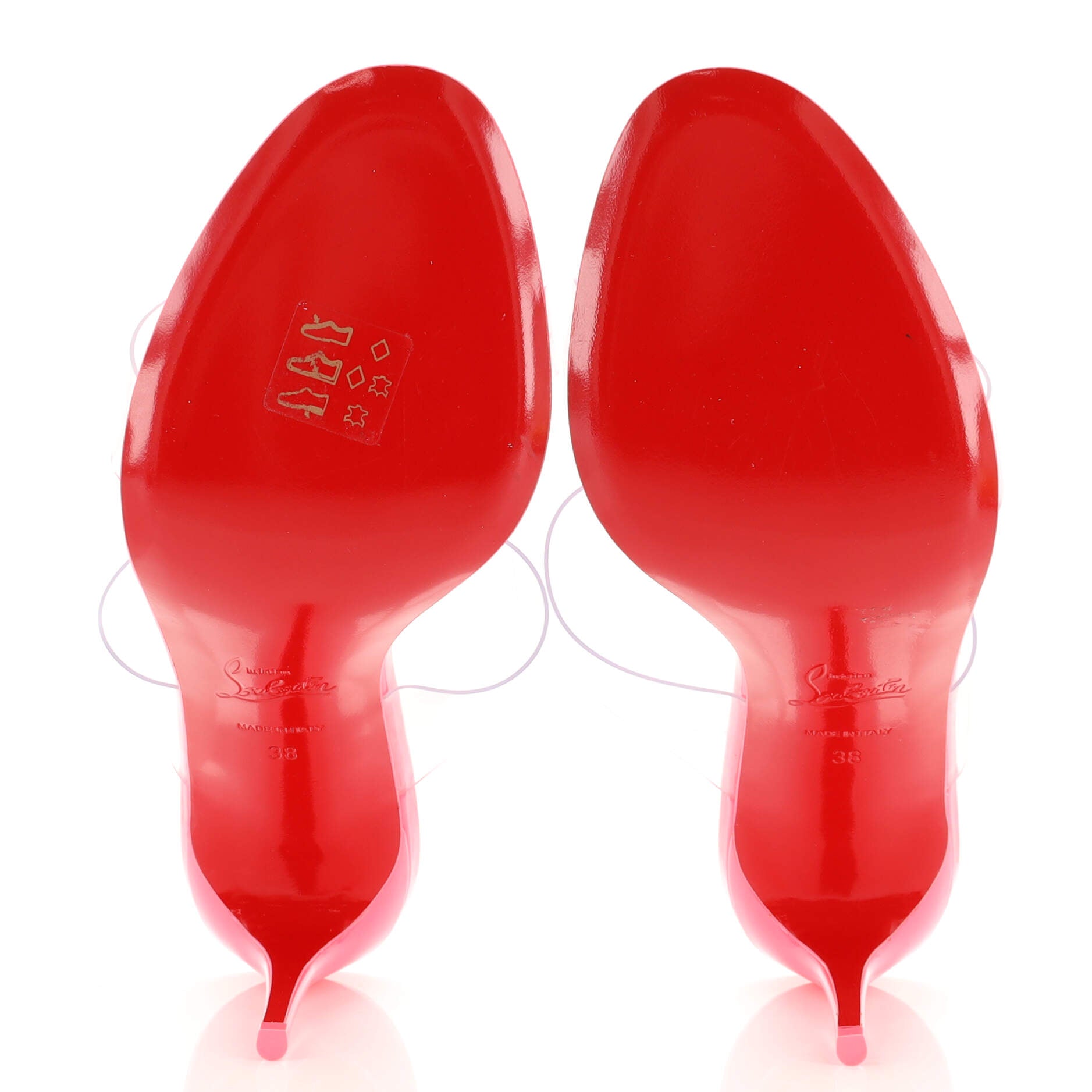 Just Nothing Mule Heeled Sandals PVC and Patent 85