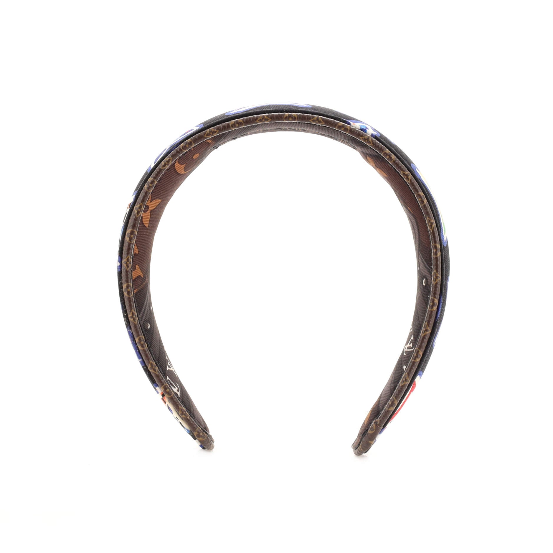 Be Mindful Headband Printed Silk with Monogram Canvas