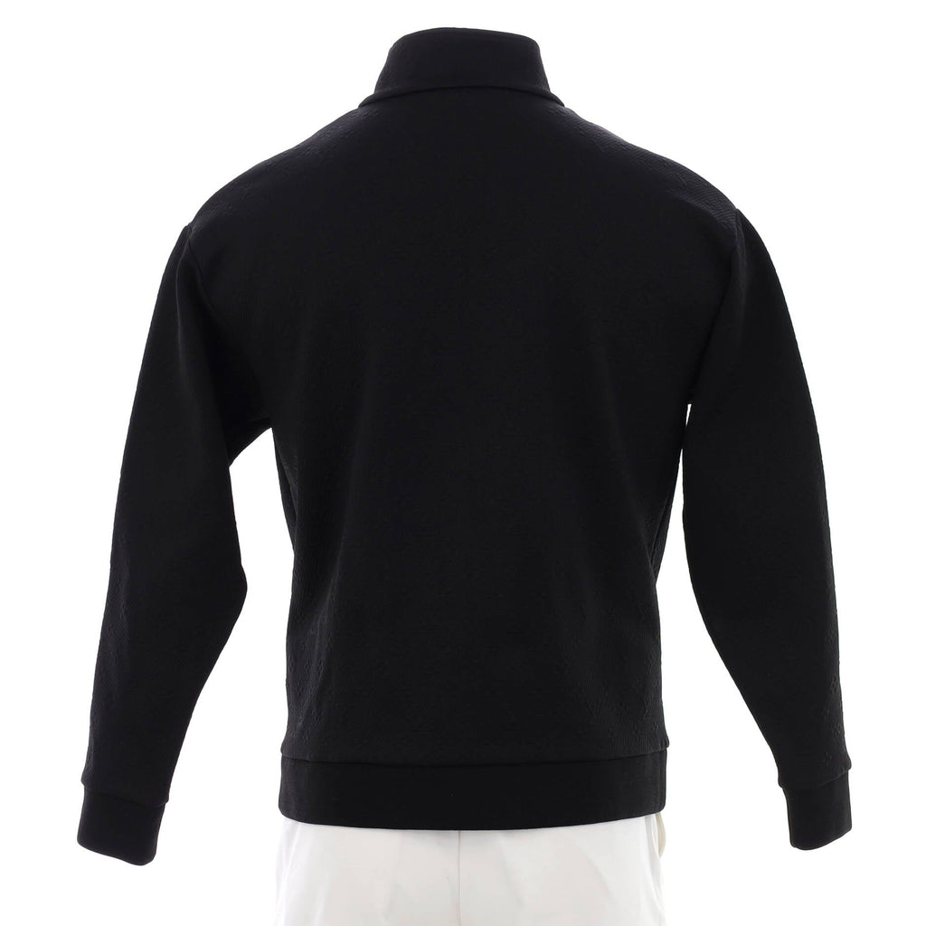 Men's Zip-Through Top Bomber Jacket Monogram Polyester Blend