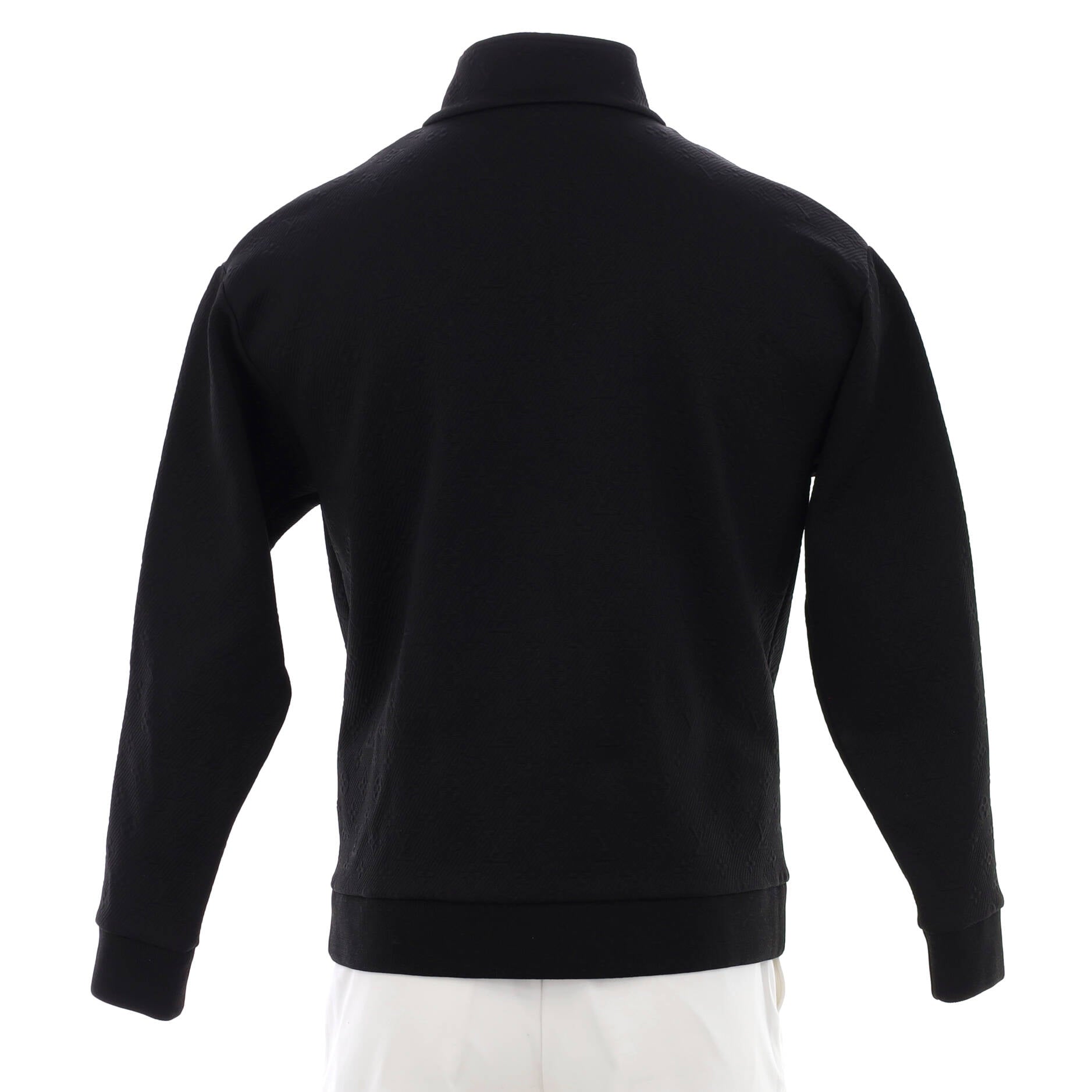 Men's Zip-Through Top Bomber Jacket Monogram Polyester Blend
