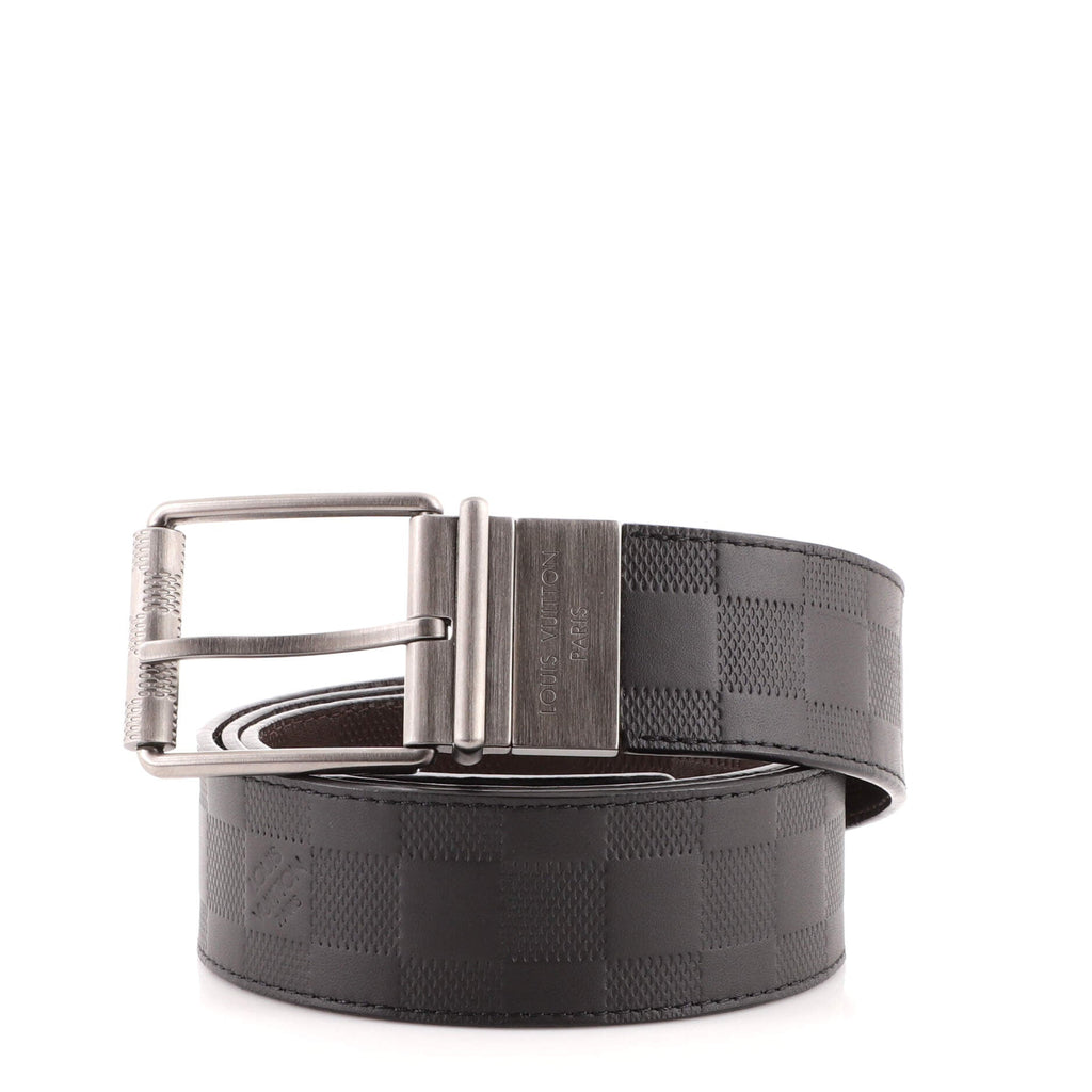 Buckle Reversible Belt Damier Infini Leather Wide 95