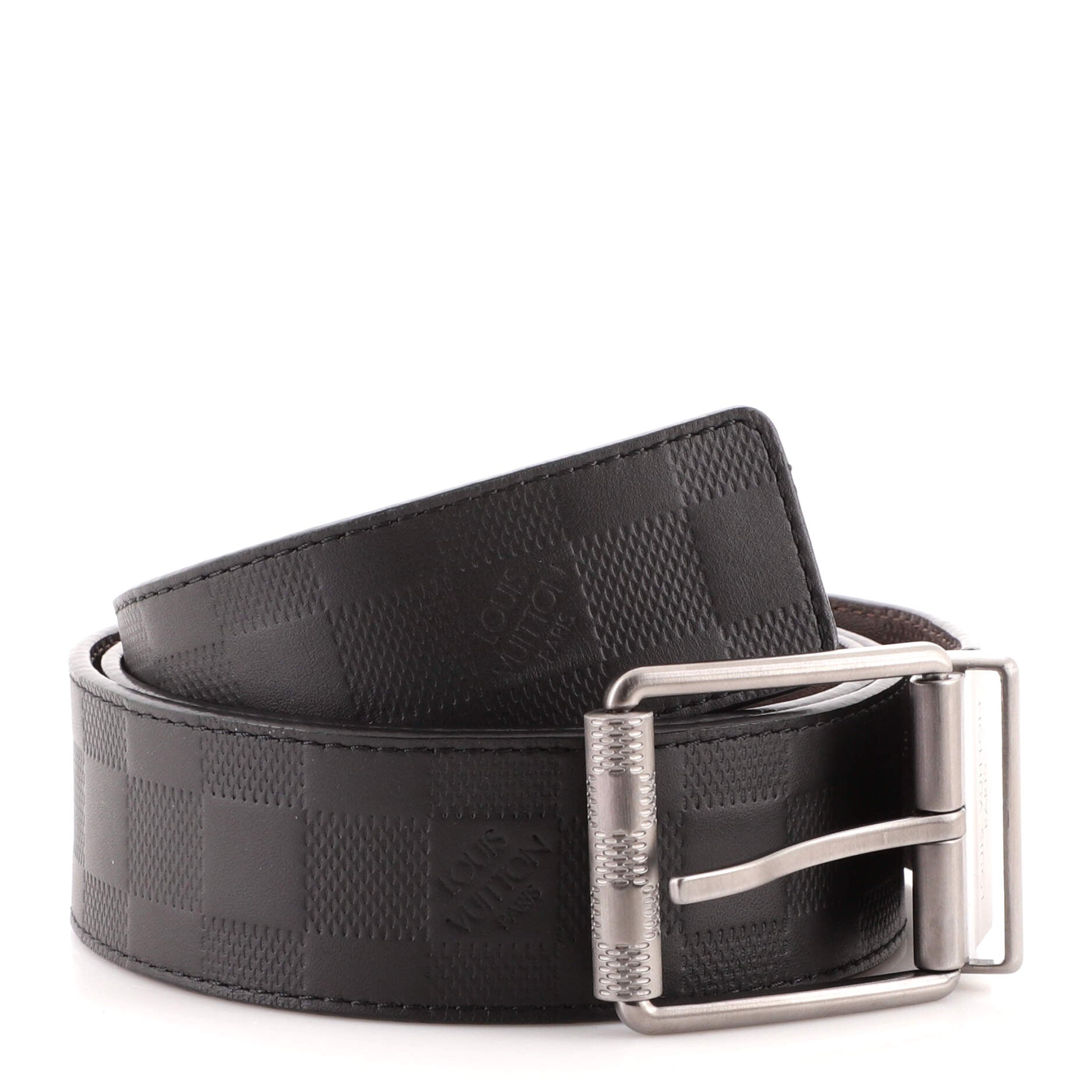 Buckle Reversible Belt Damier Infini Leather Wide 95