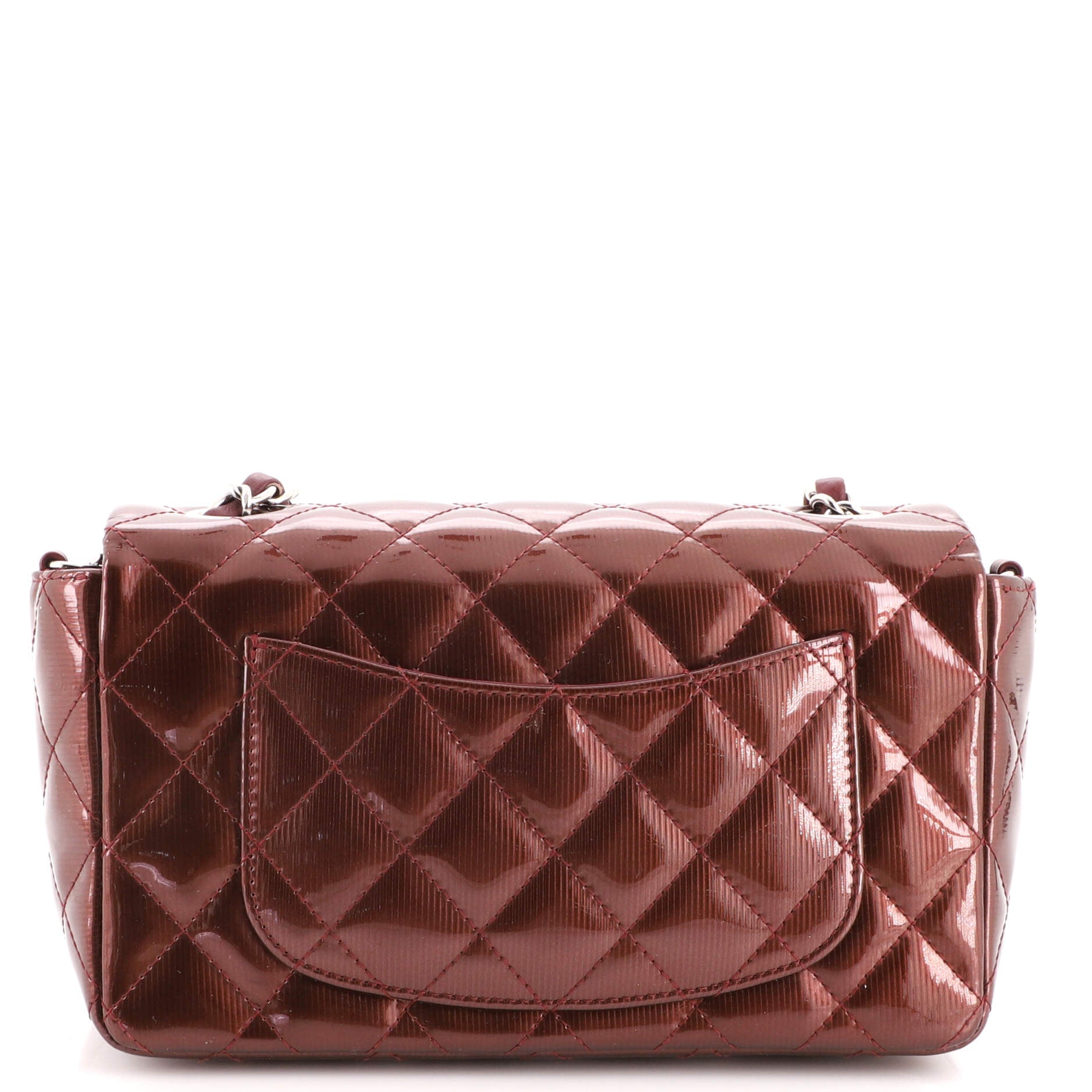 Classic Single Flap Bag Quilted Patent Mini