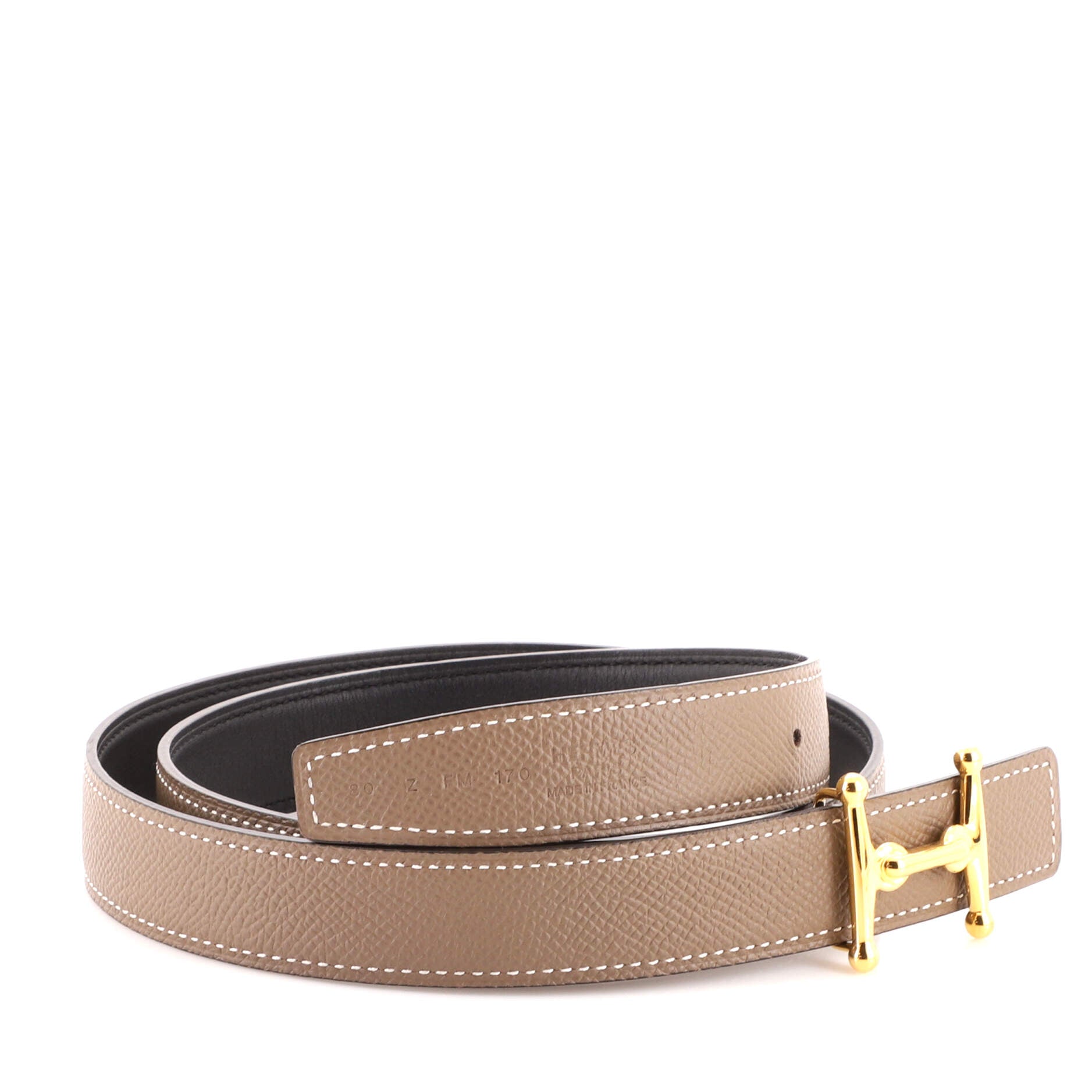 Mors H Reversible Belt Leather Thin 80