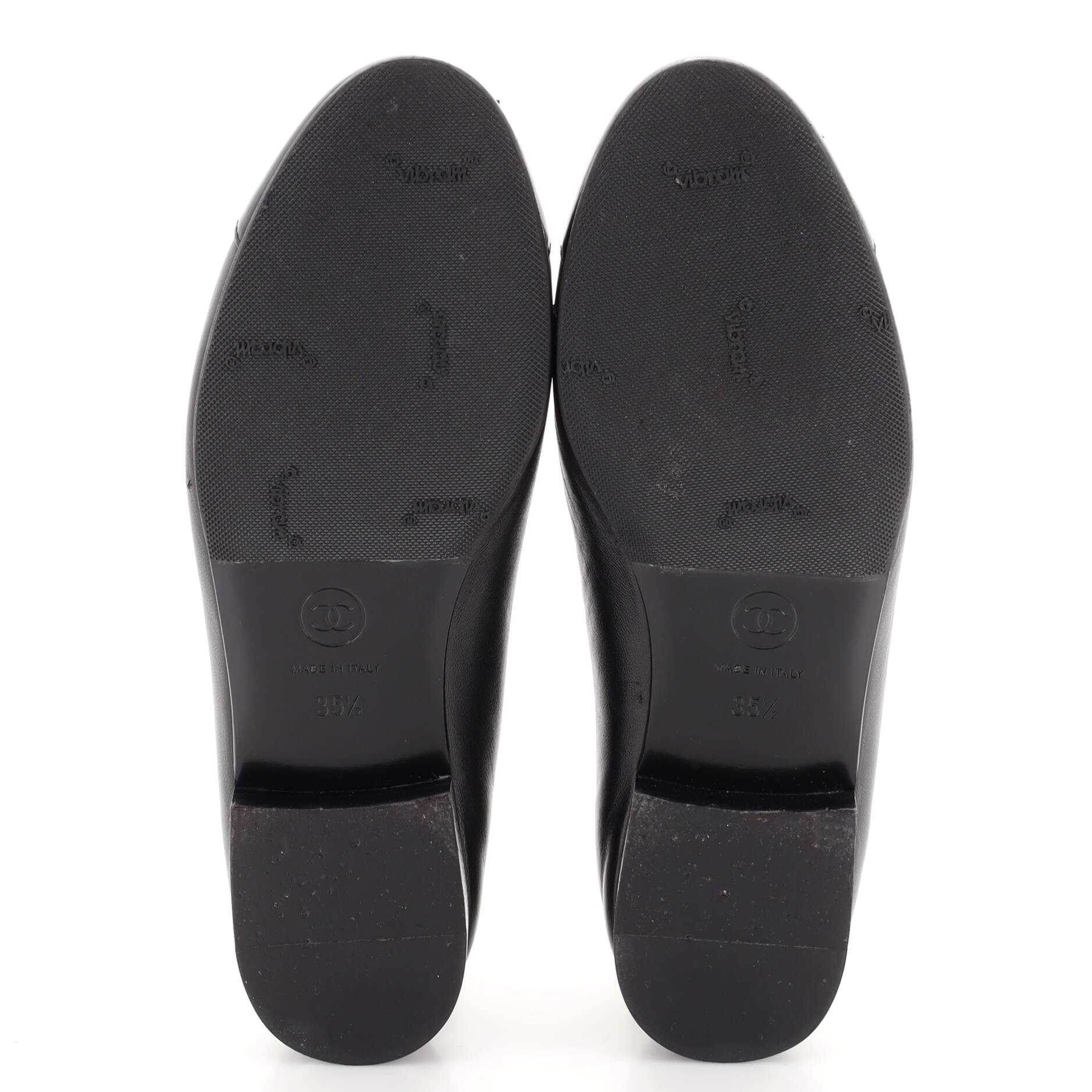 Women's CC Cap Toe Bow Ballerina Flats Leather and Patent