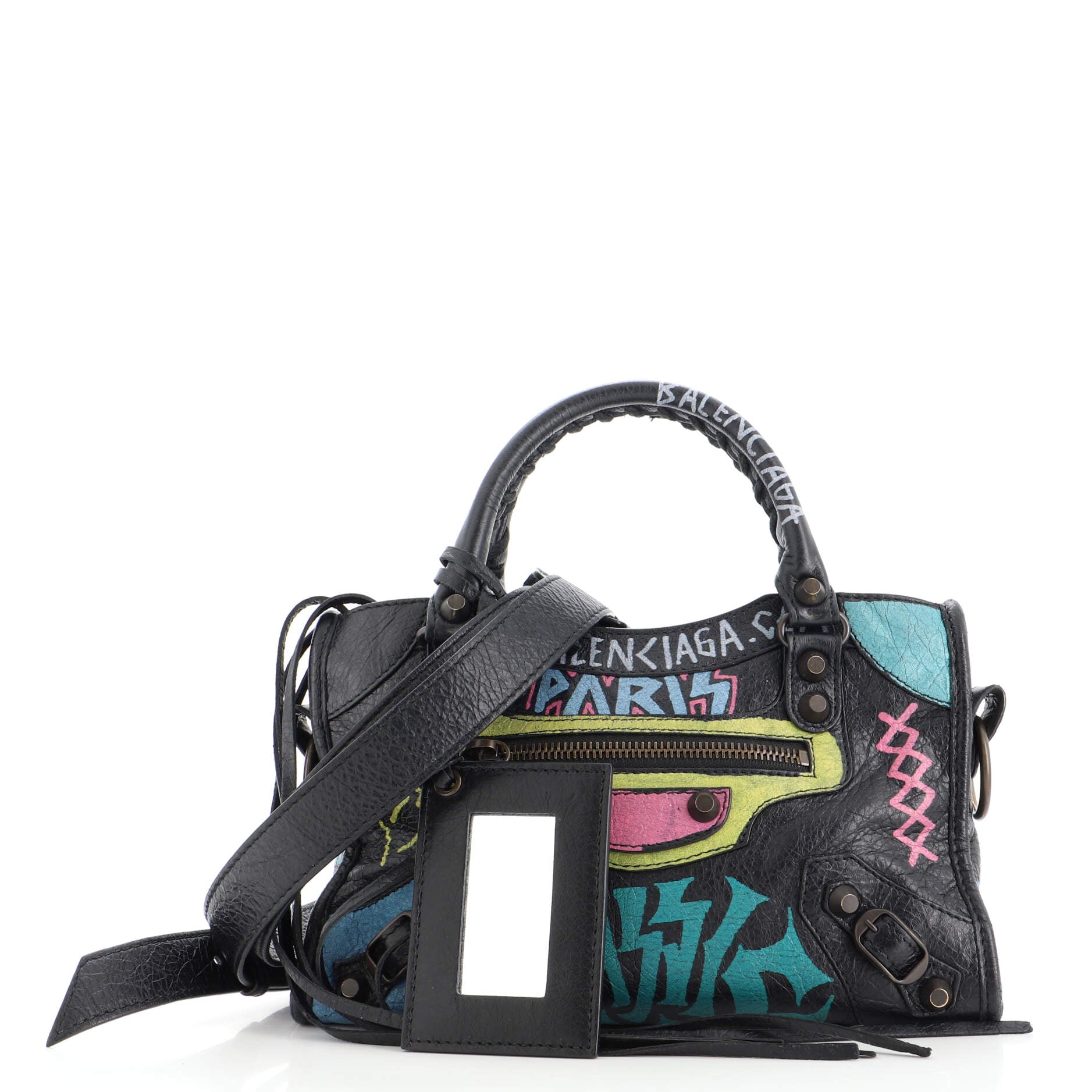 City Graffiti Classic Studs Bag Leather Mini