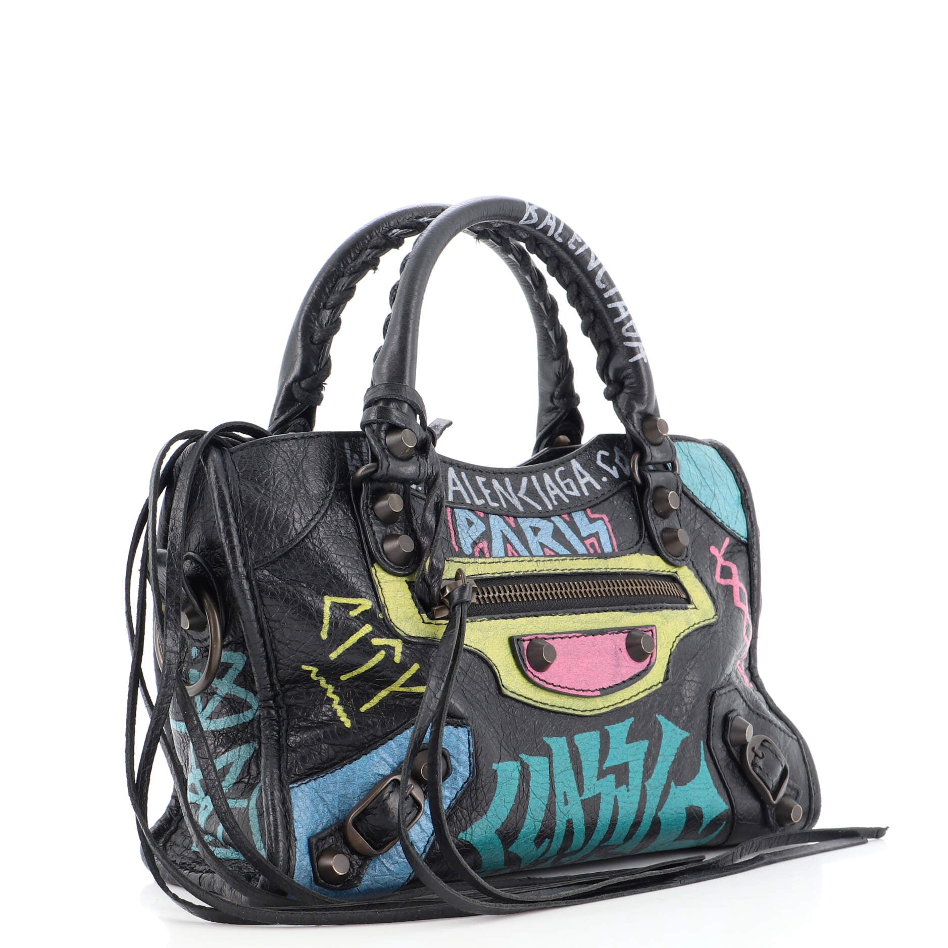 City Graffiti Classic Studs Bag Leather Mini
