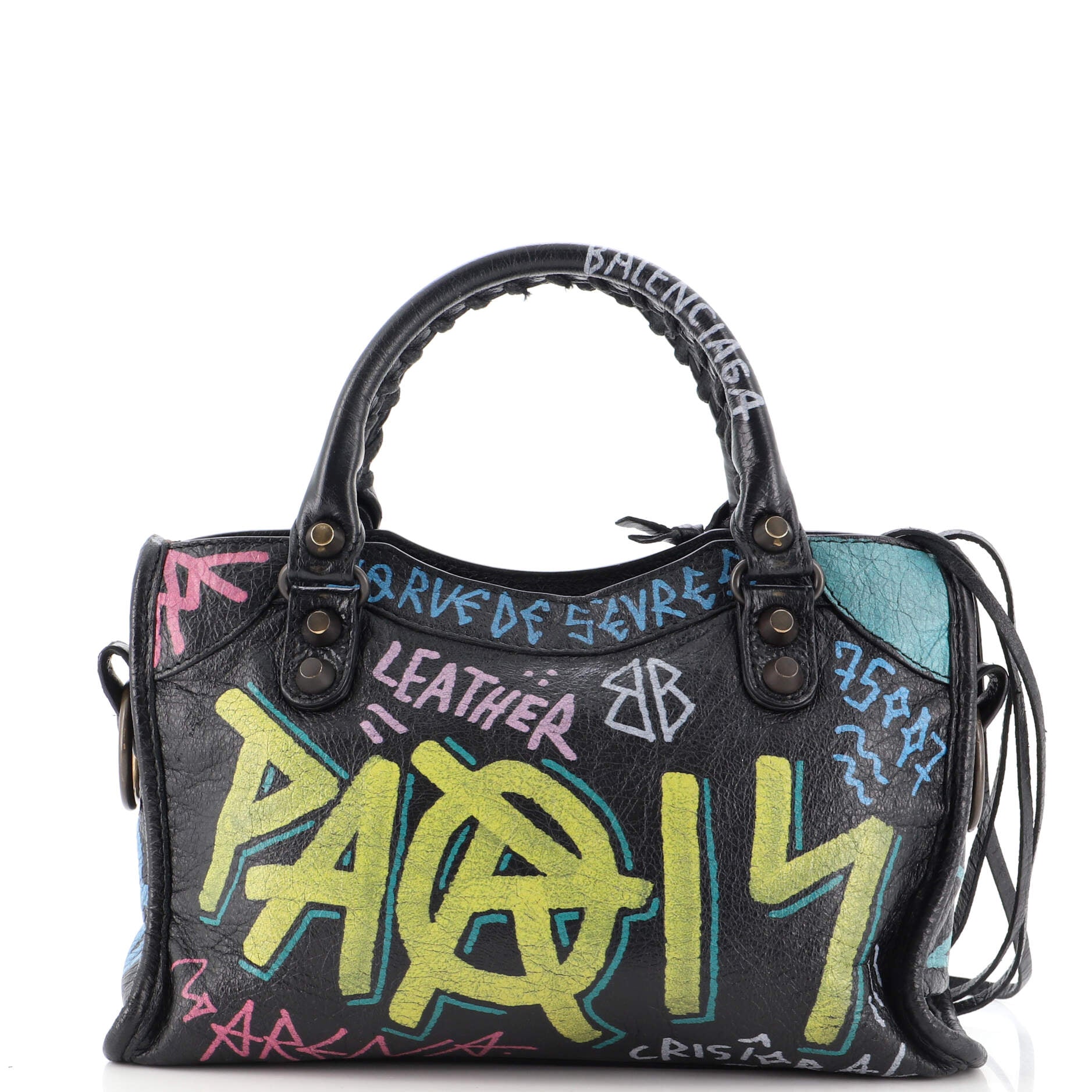 City Graffiti Classic Studs Bag Leather Mini