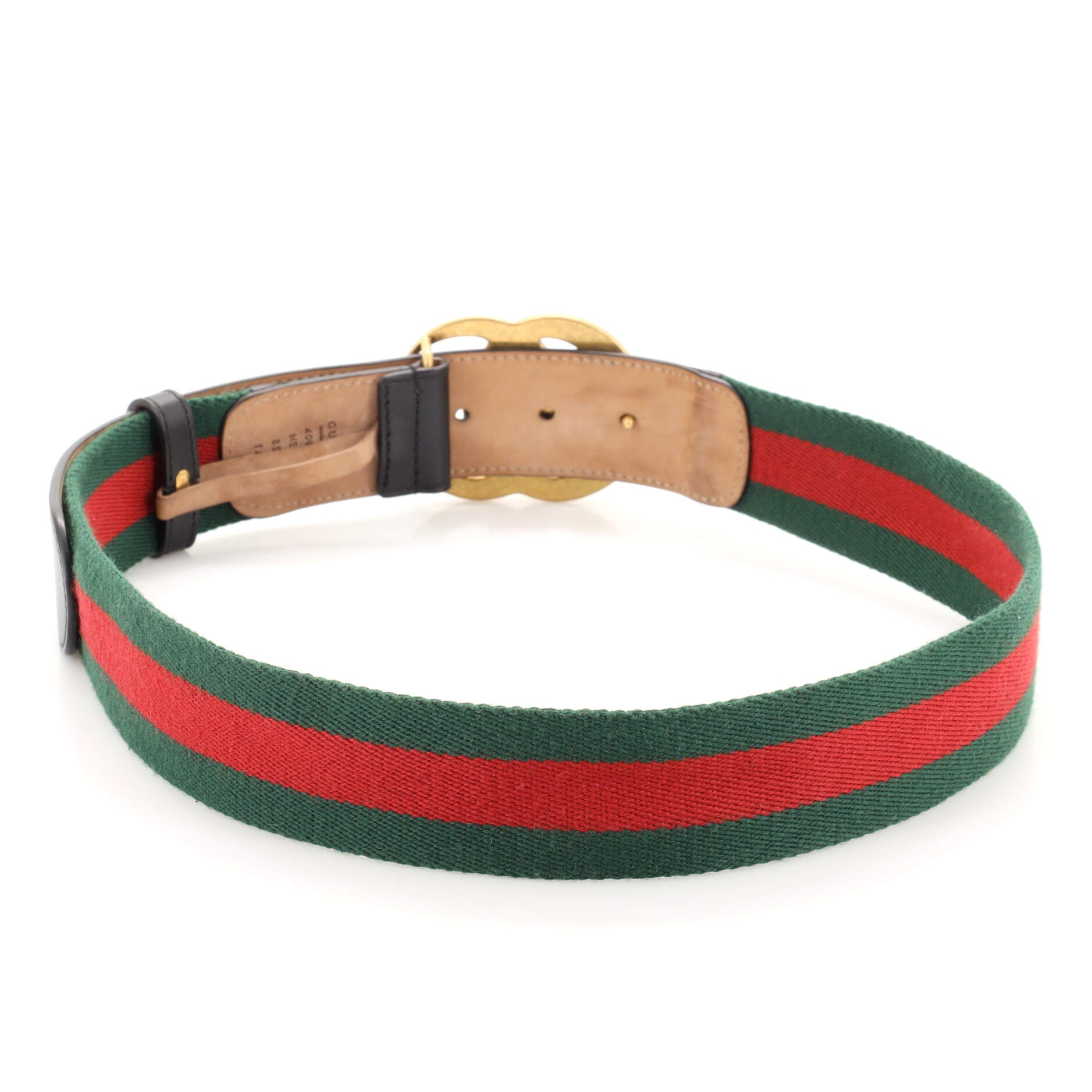 GG Marmont Web Belt Canvas and Leather Wide 85