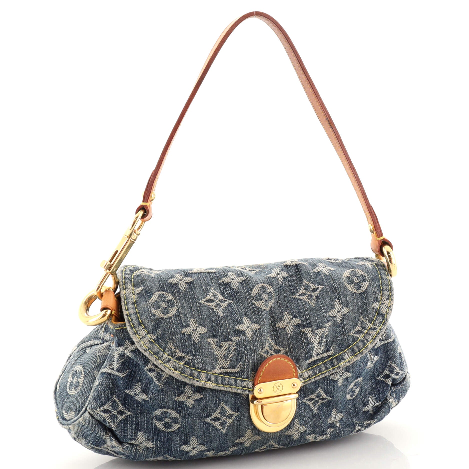 Pleaty Handbag Denim Mini