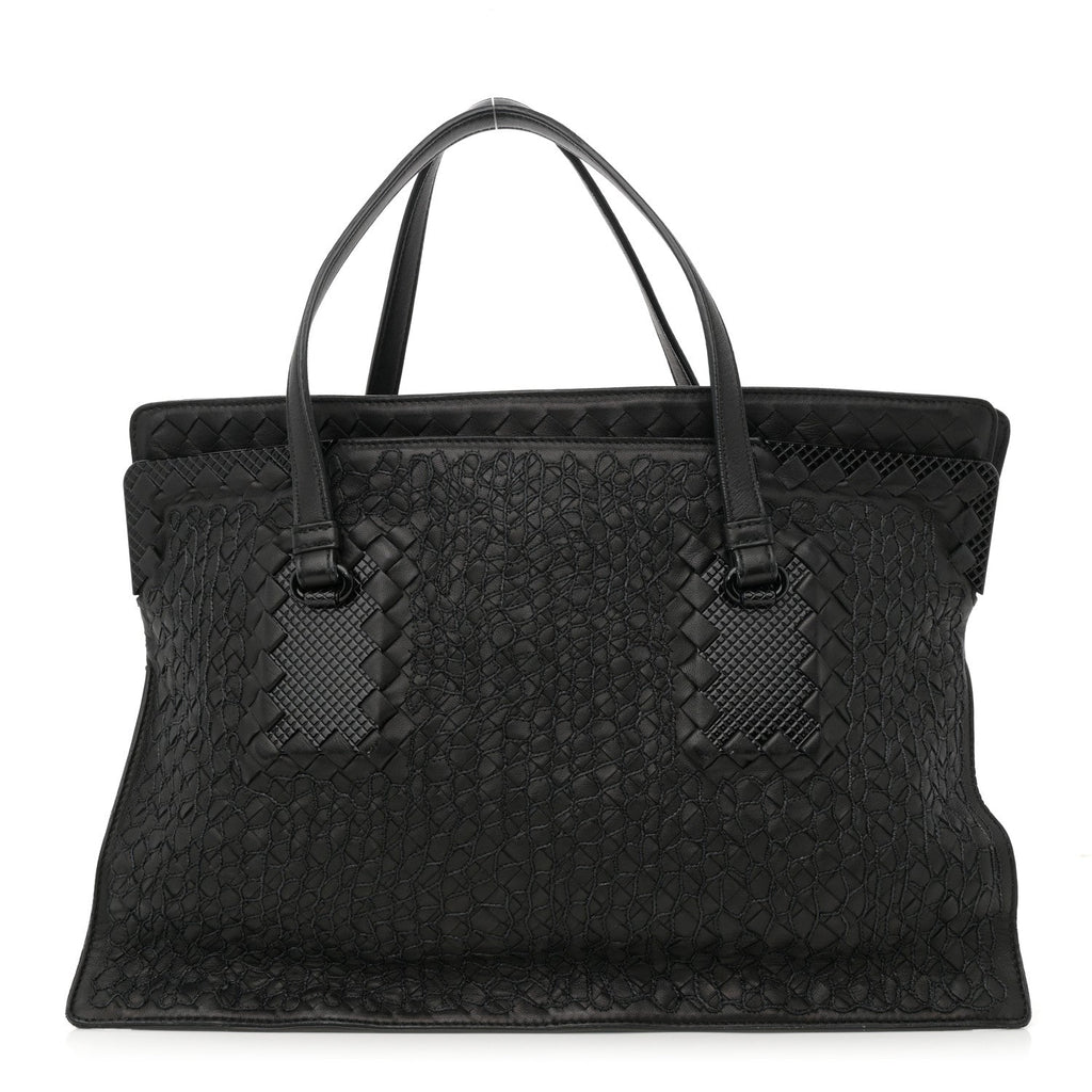 Nappa Intrecciato Tote Black