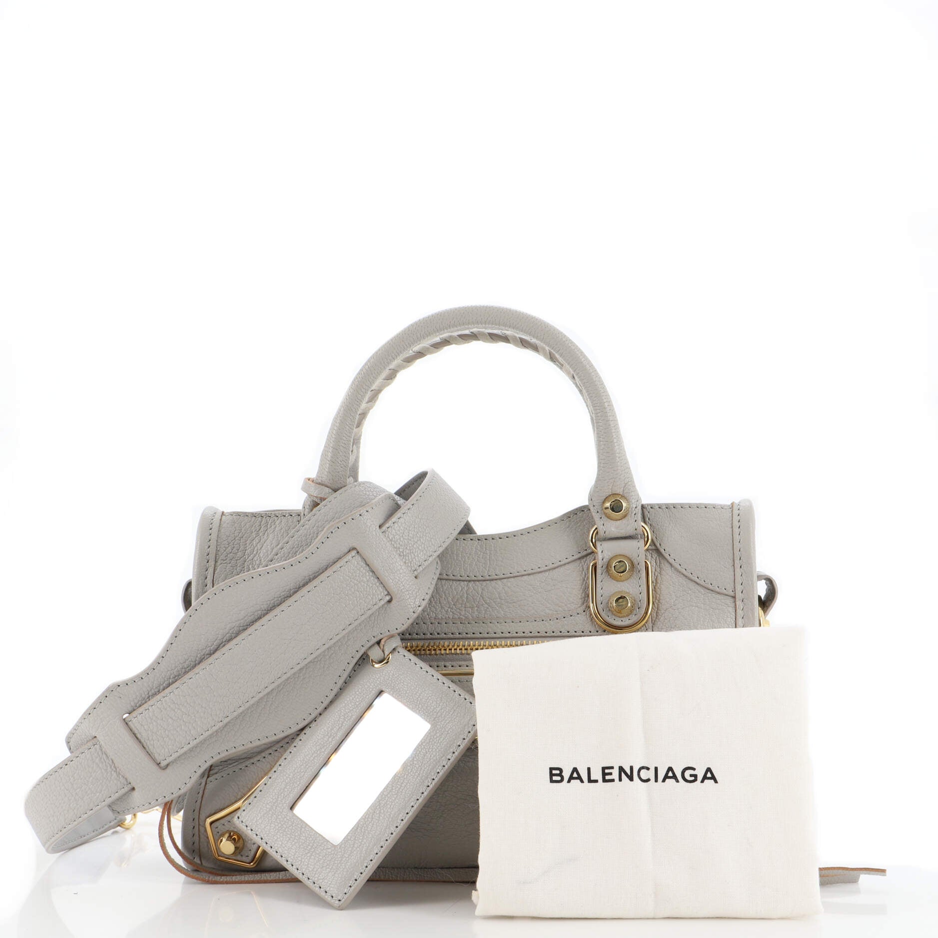City Classic Metallic Edge Bag Leather Mini