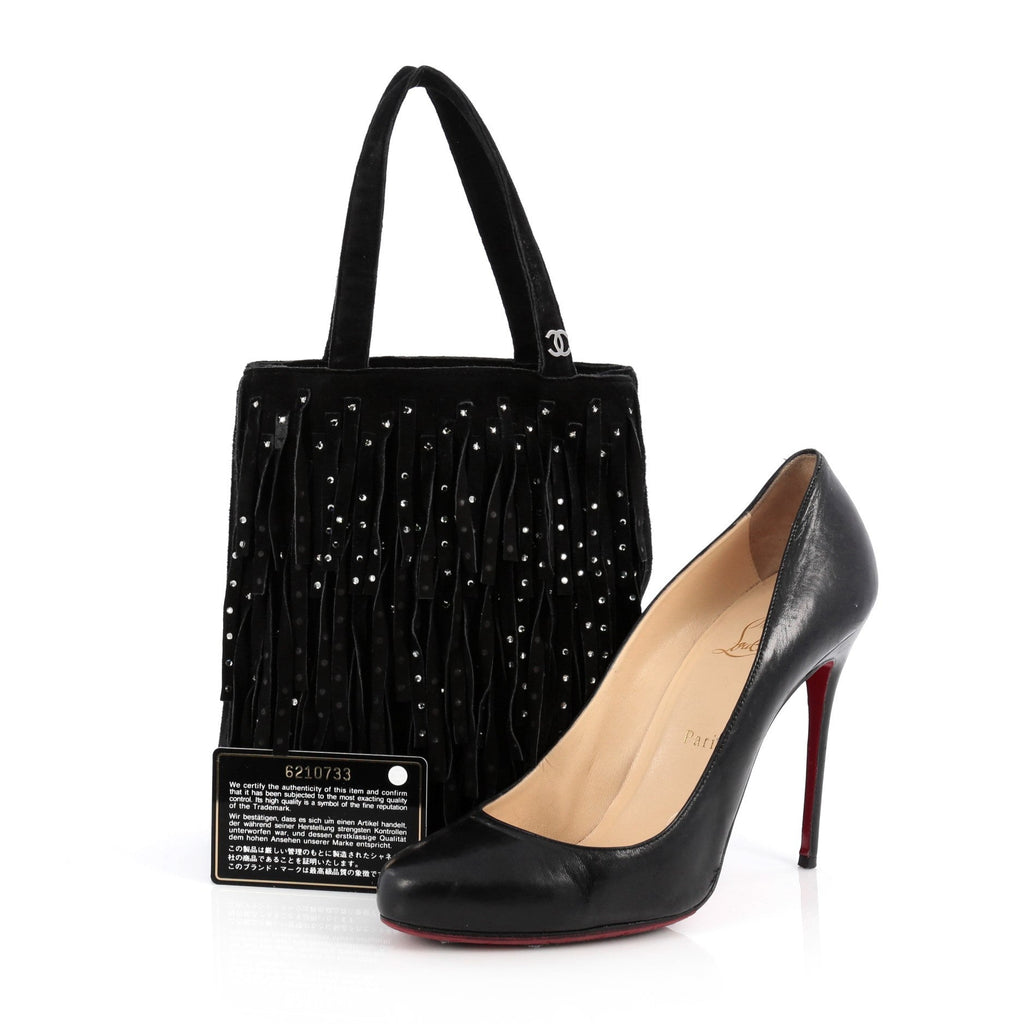 Vintage Fringe Tote Suede Mini