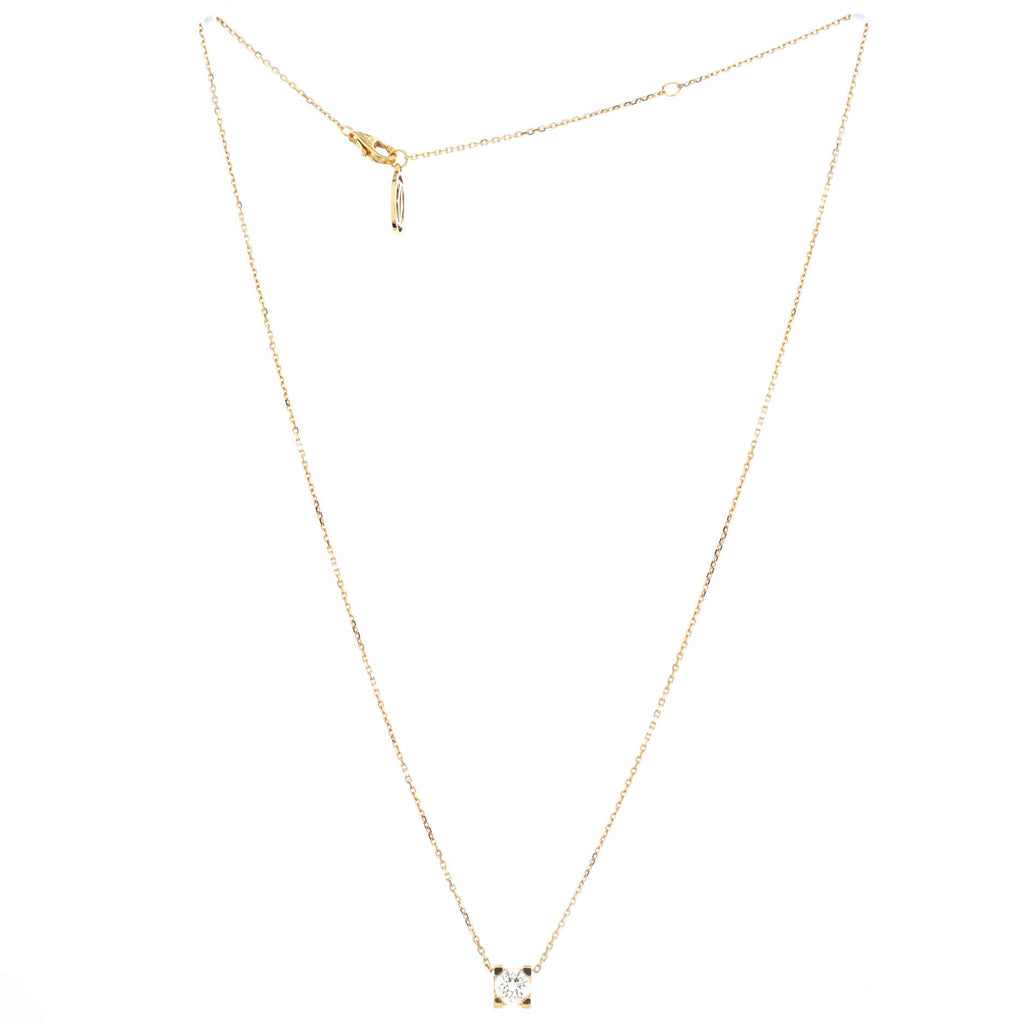 C de Cartier Necklace 18K Yellow Gold with Diamond 0.55CT