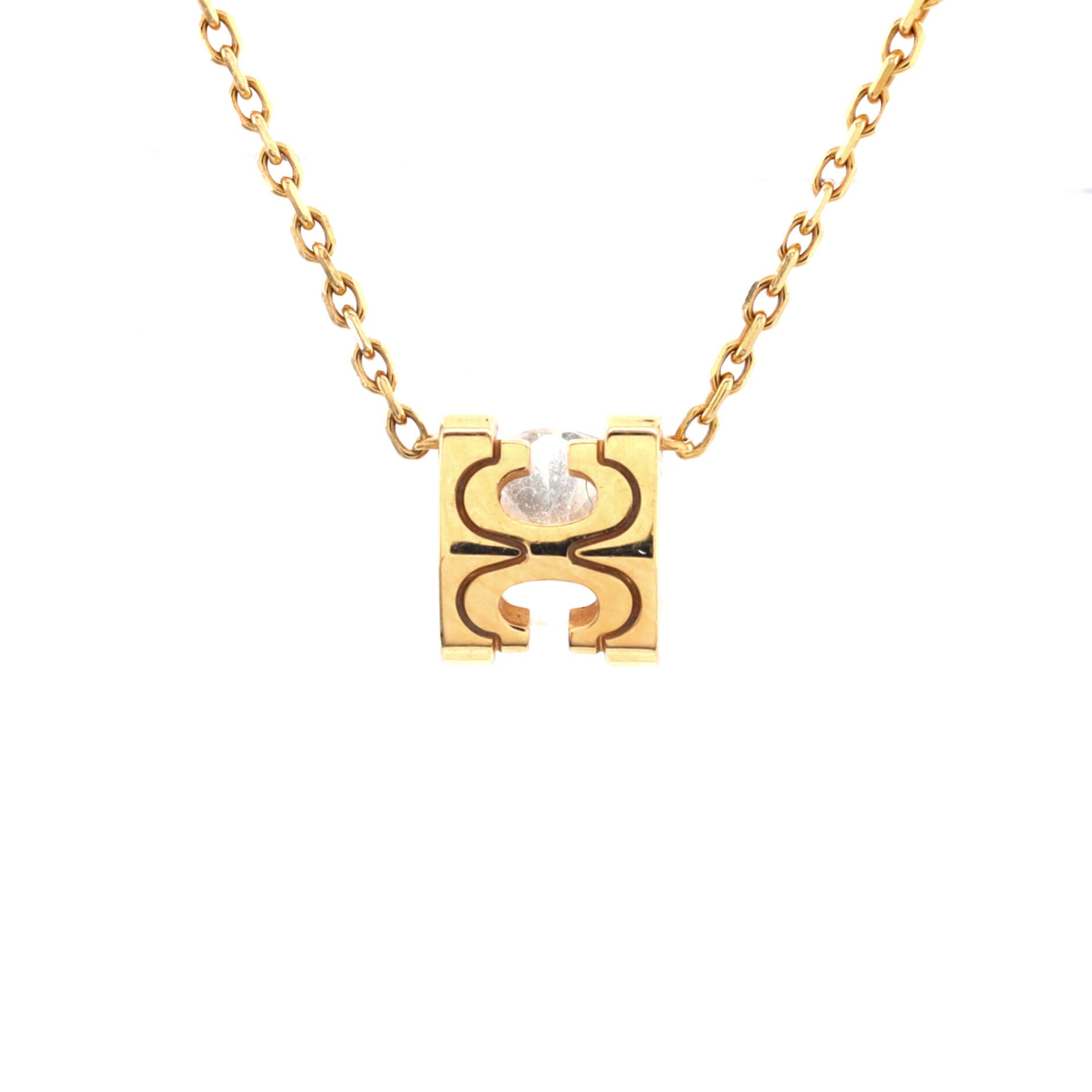 C de Cartier Necklace 18K Yellow Gold with Diamond 0.55CT
