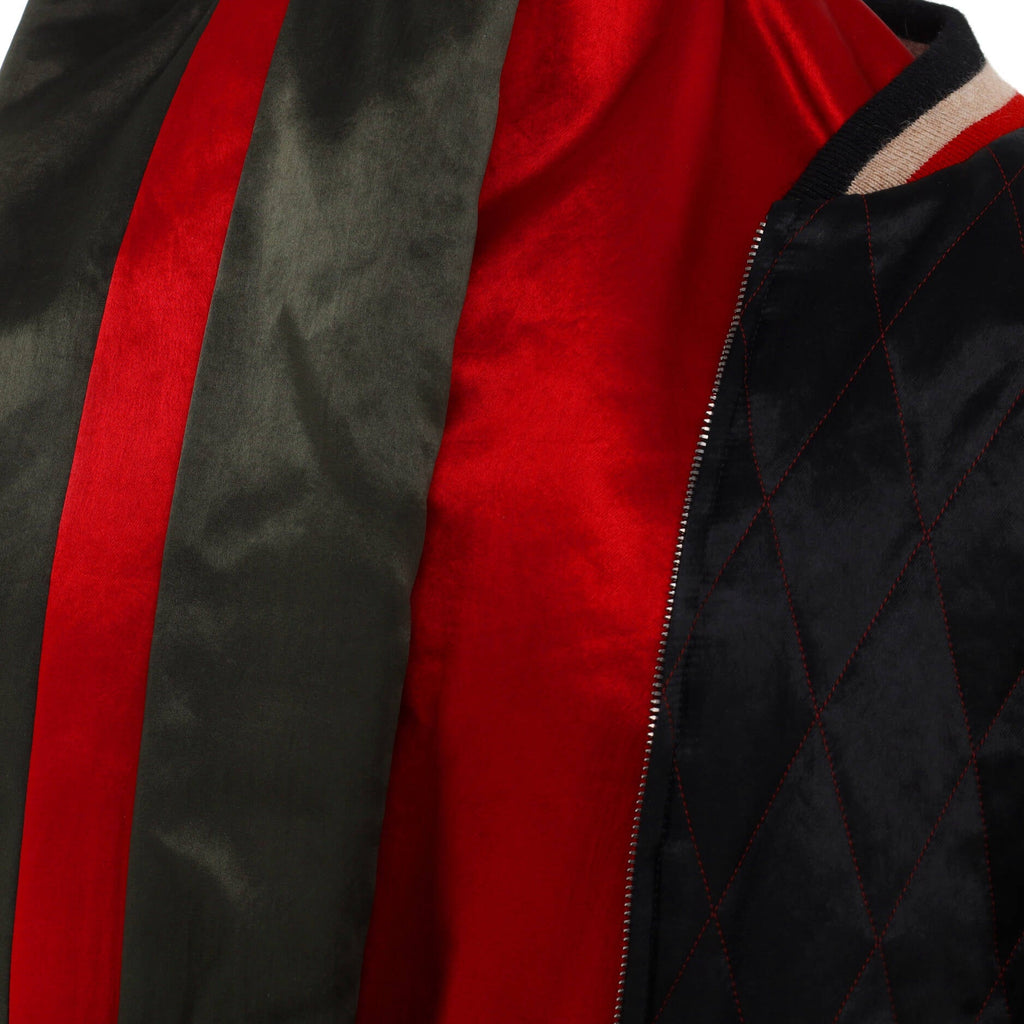 Men's Reversible Quilted Bomber Jacket Acetate