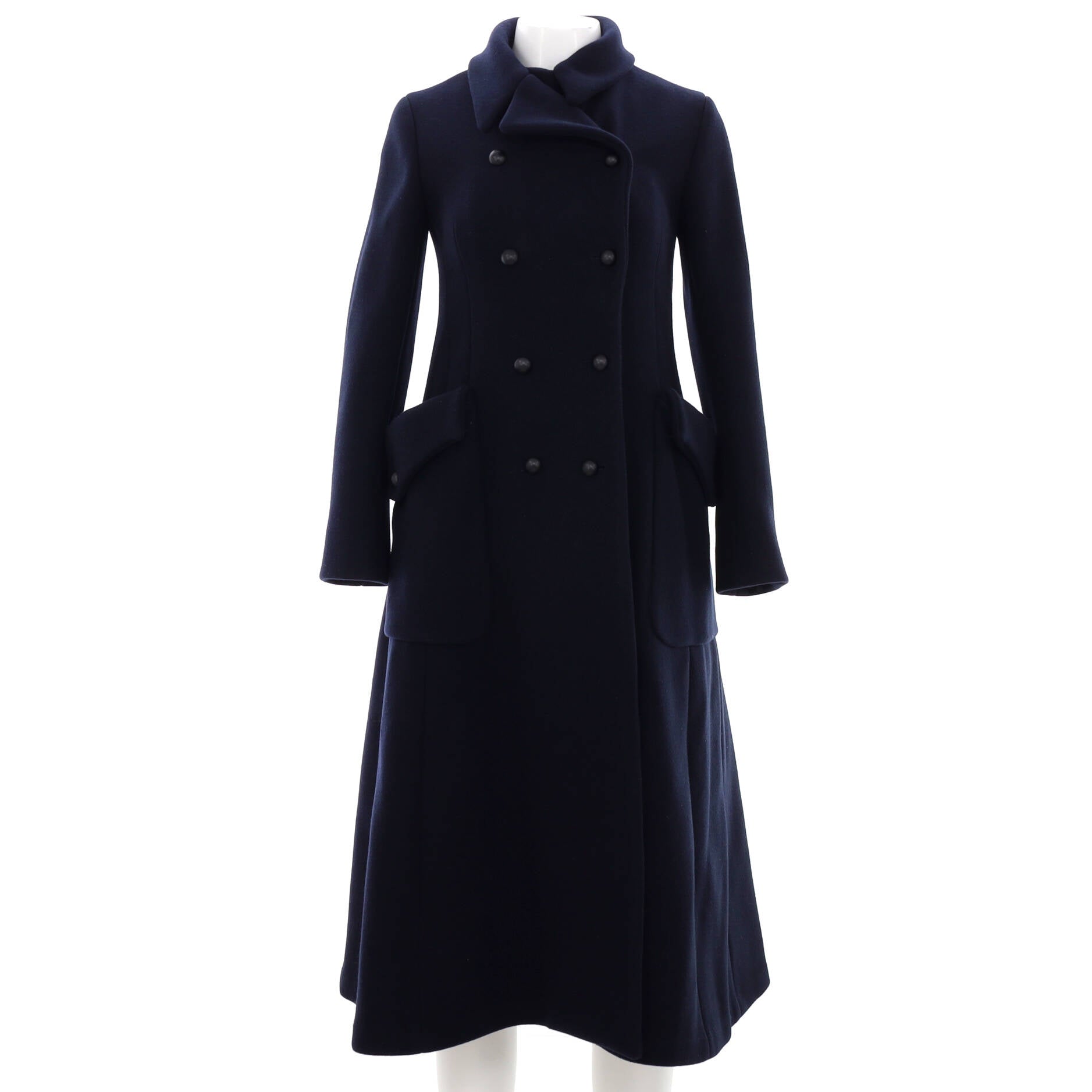 Women's Double Breasted Long Peacoat Wool Blend