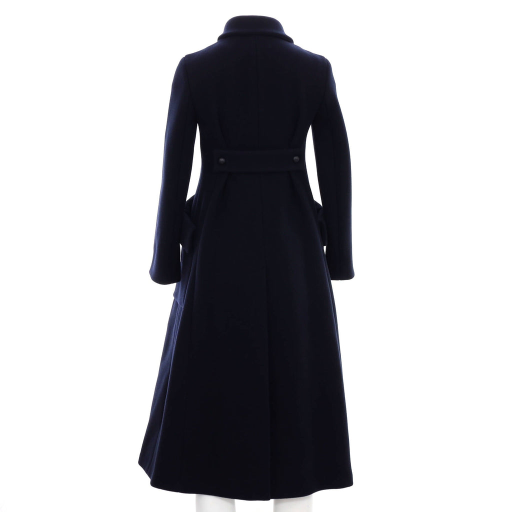Women's Double Breasted Long Peacoat Wool Blend