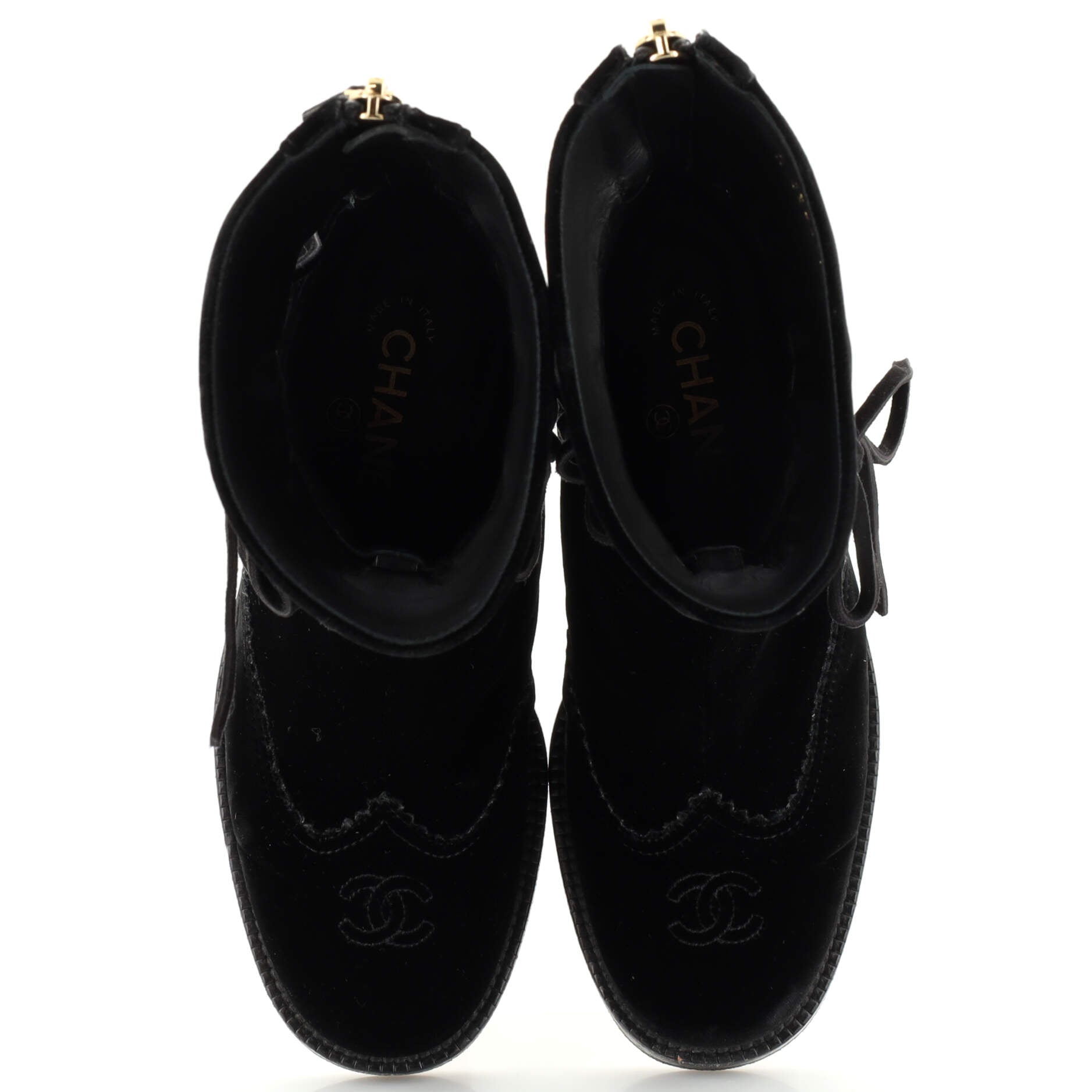 Women’s Cut Out Moto Boots Velvet