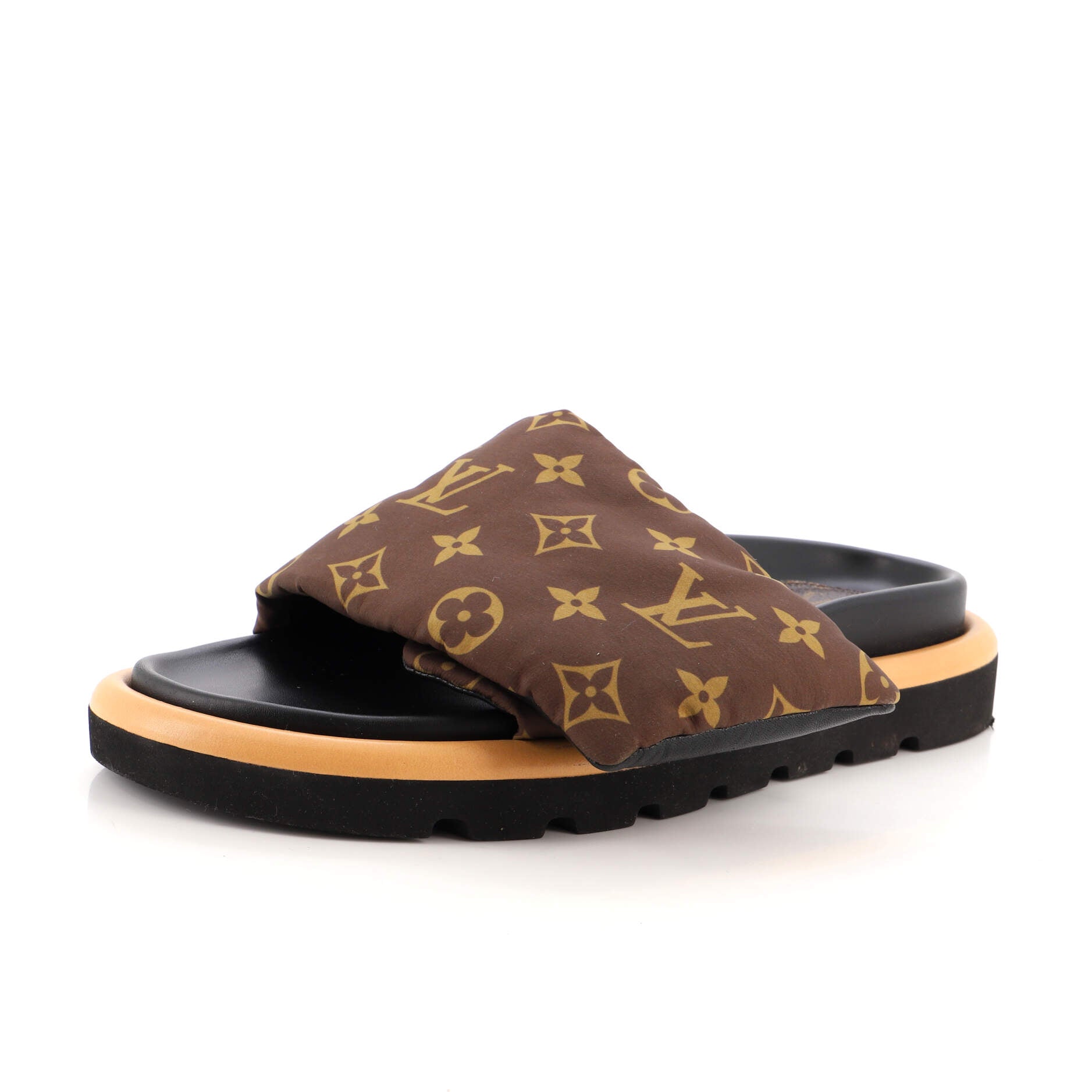 Women's Pool Pillow Comfort Mule Sandals Monogram Nylon