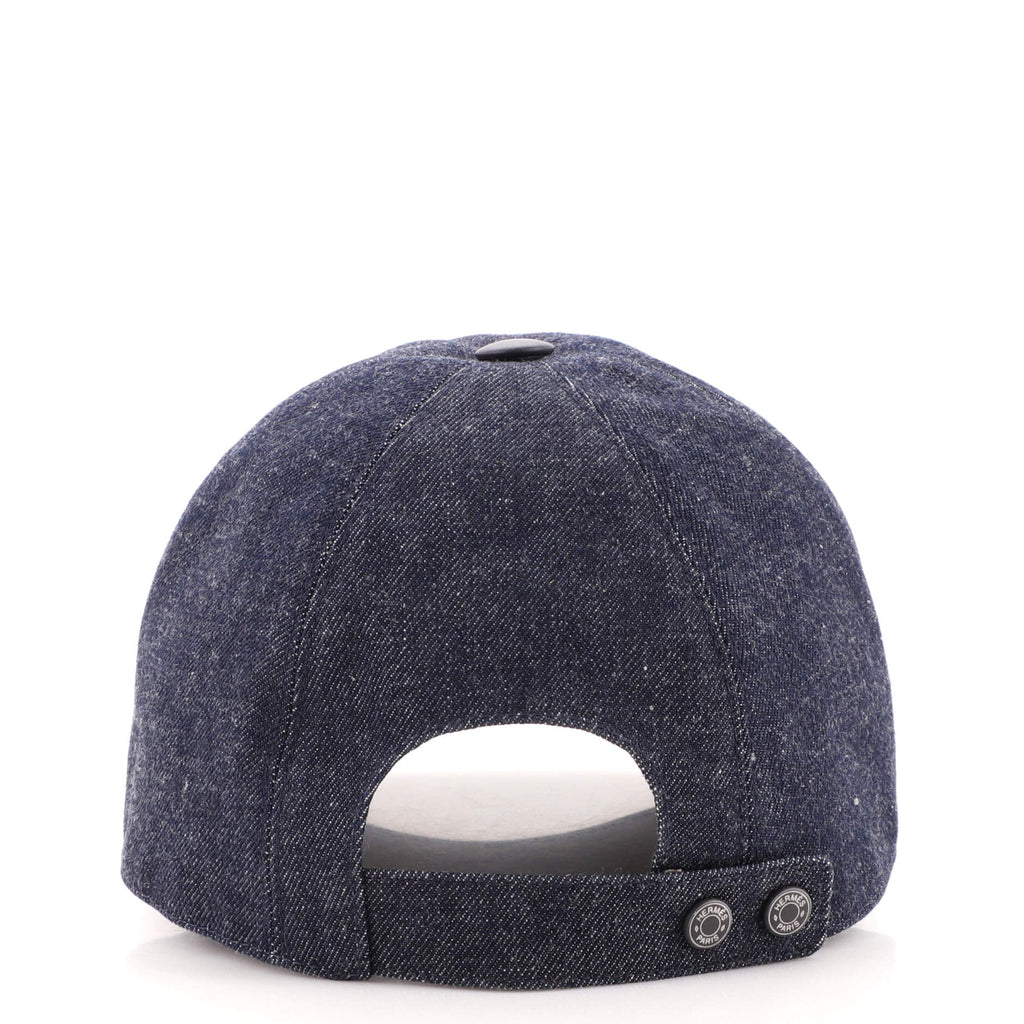 Sevres Baseball Cap Denim and Leather Large