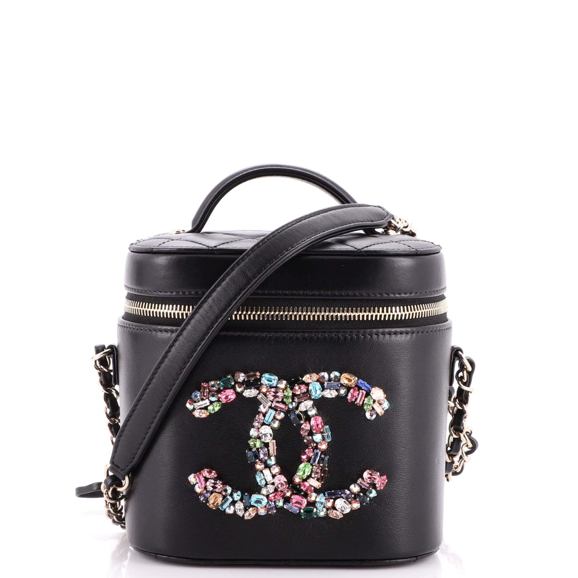 Giant Crystal Mania Vanity Case Lambskin