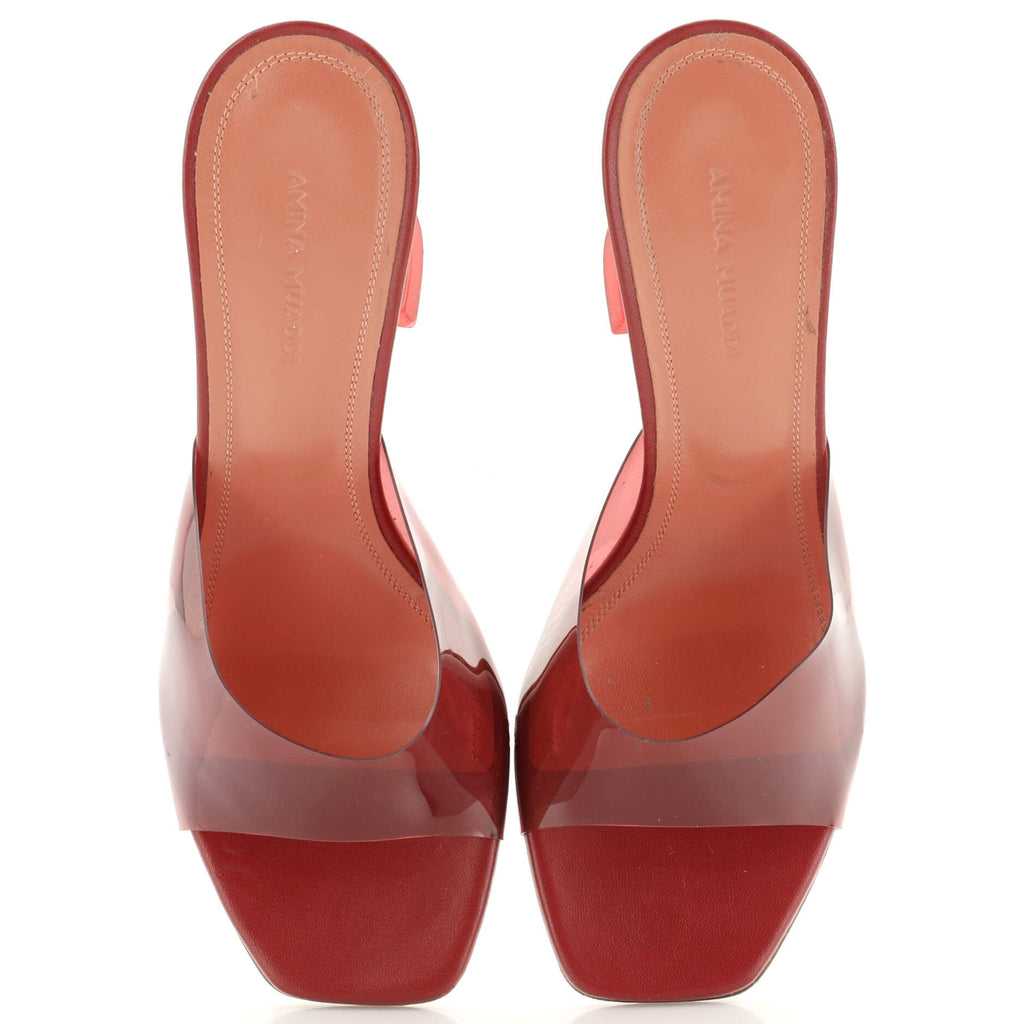 Women's Lupita Open Toe Mule PVC and Leather with Plexiglass 95