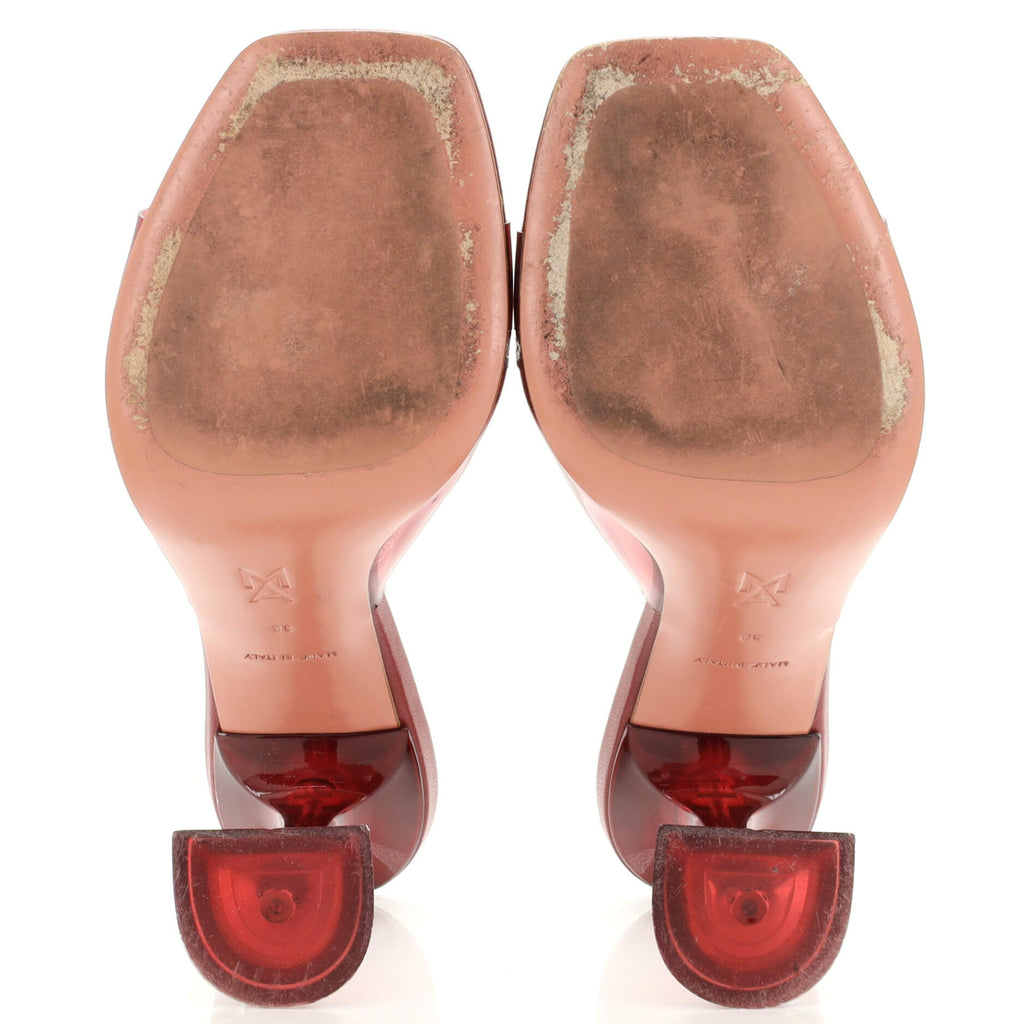 Women's Lupita Open Toe Mule PVC and Leather with Plexiglass 95