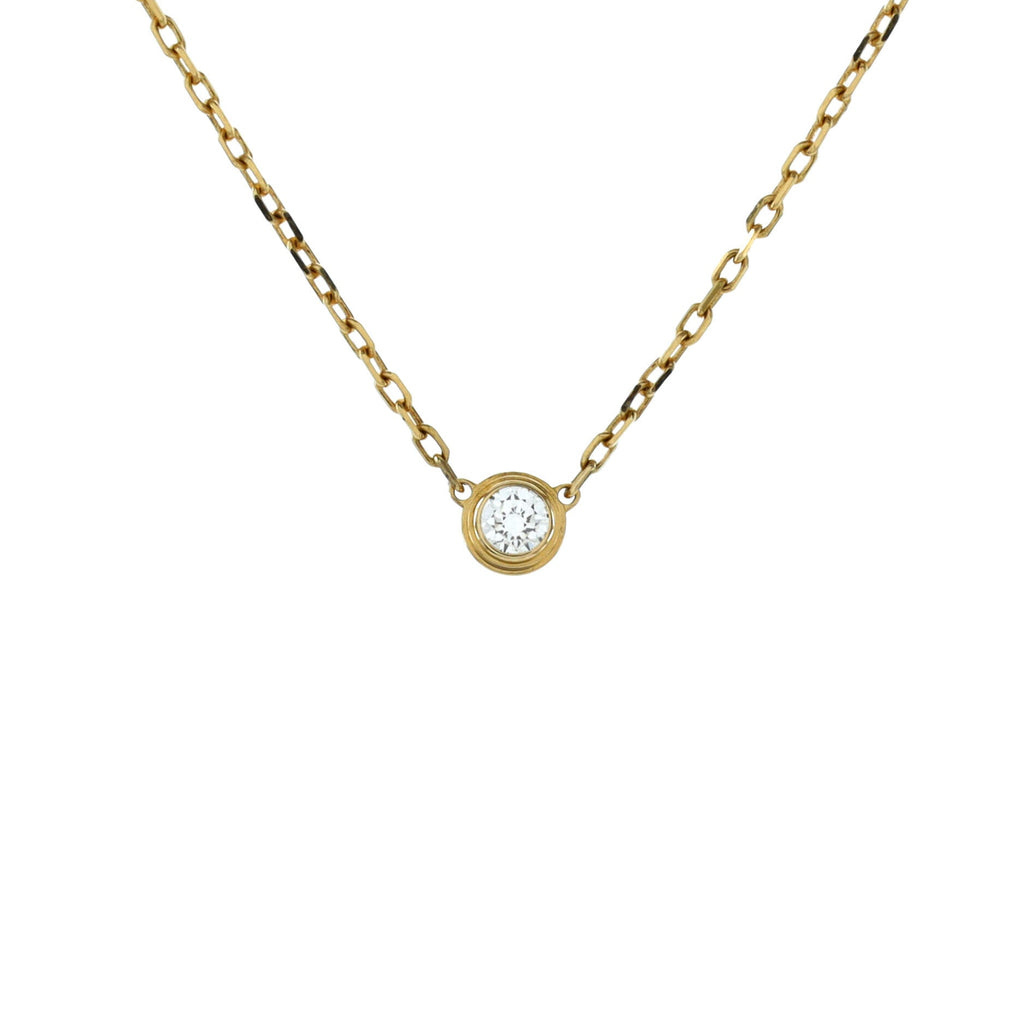 Cartier D'Amour Pendant Necklace 18K Yellow Gold and Diamond Small