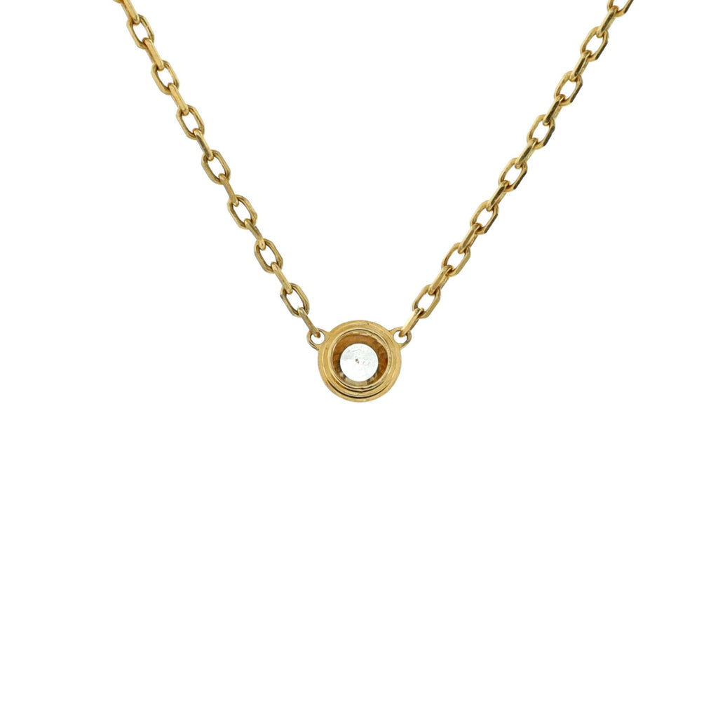Cartier D'Amour Pendant Necklace 18K Yellow Gold and Diamond Small