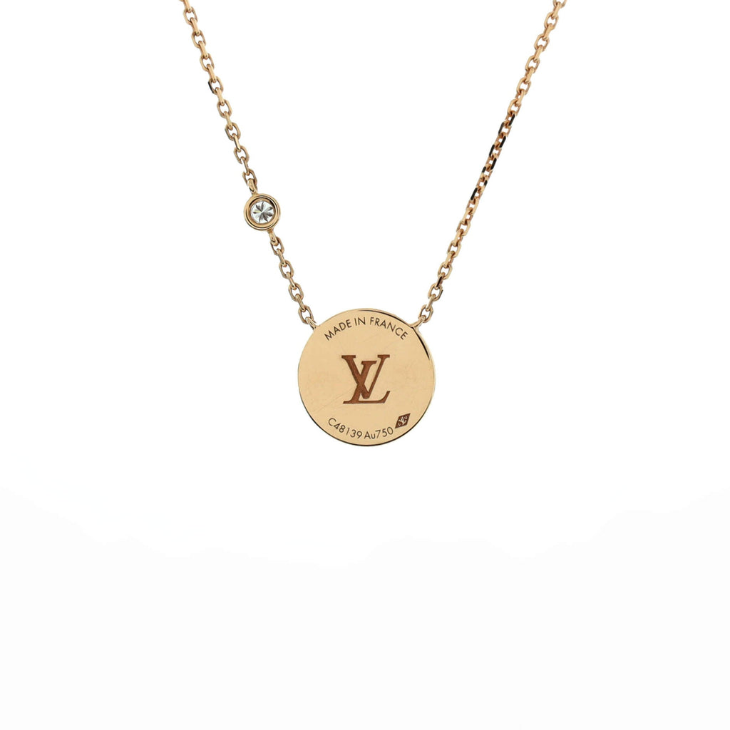 Color Blossom BB Sun Pendant Necklace 18K Rose Gold with Malachite and Diamond