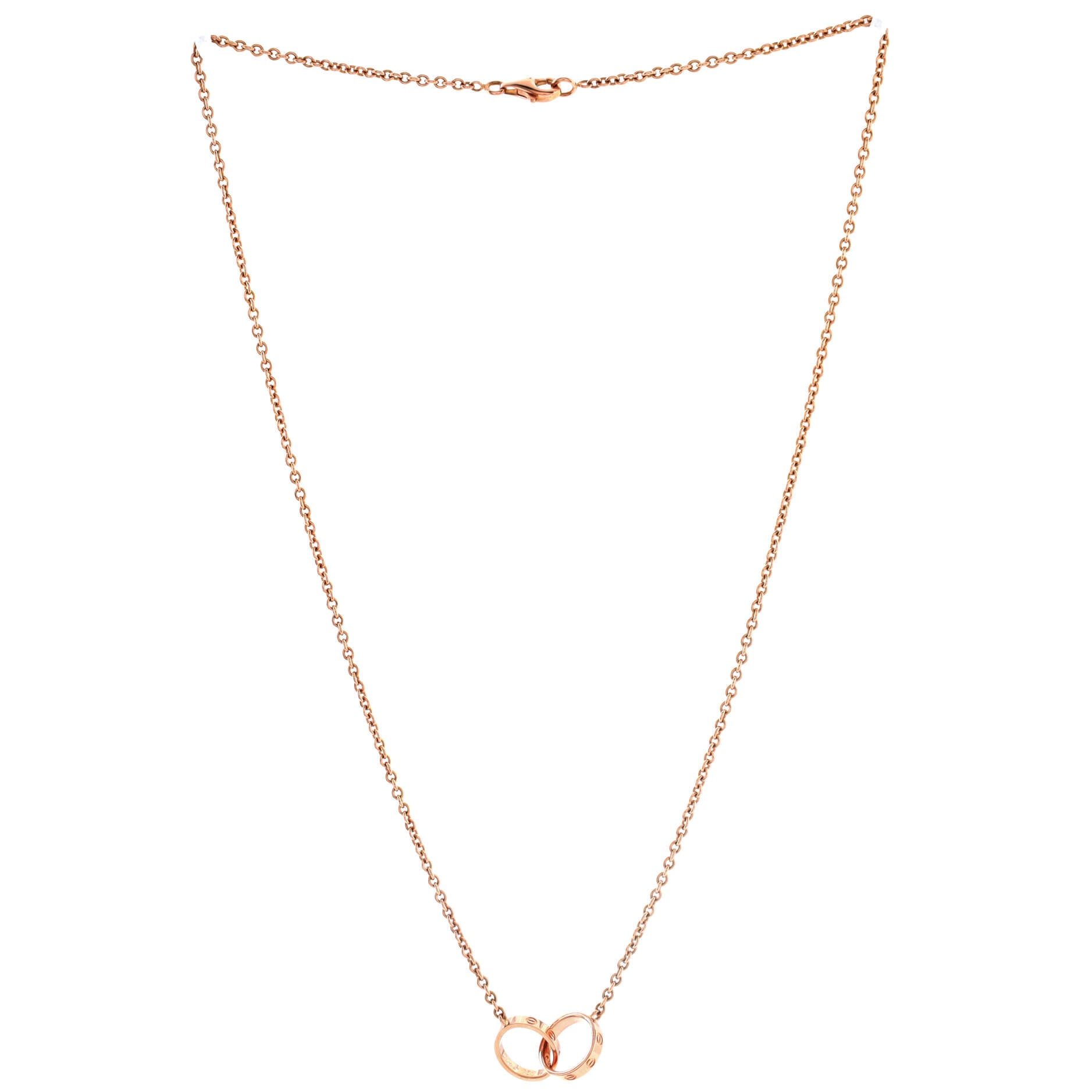 Love Interlocking Necklace 18K Rose Gold