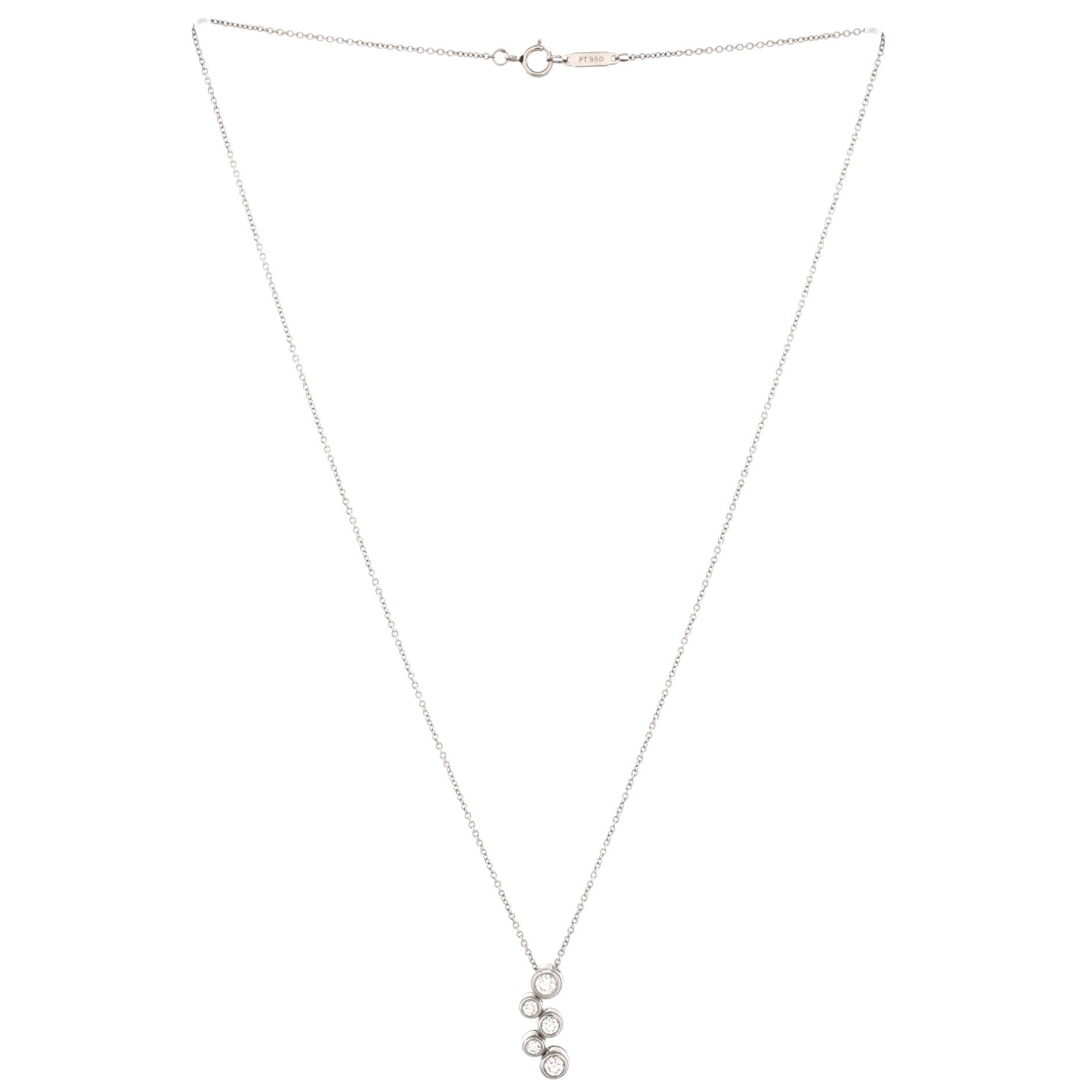 Bubbles Pendant Necklace Platinum and Diamonds