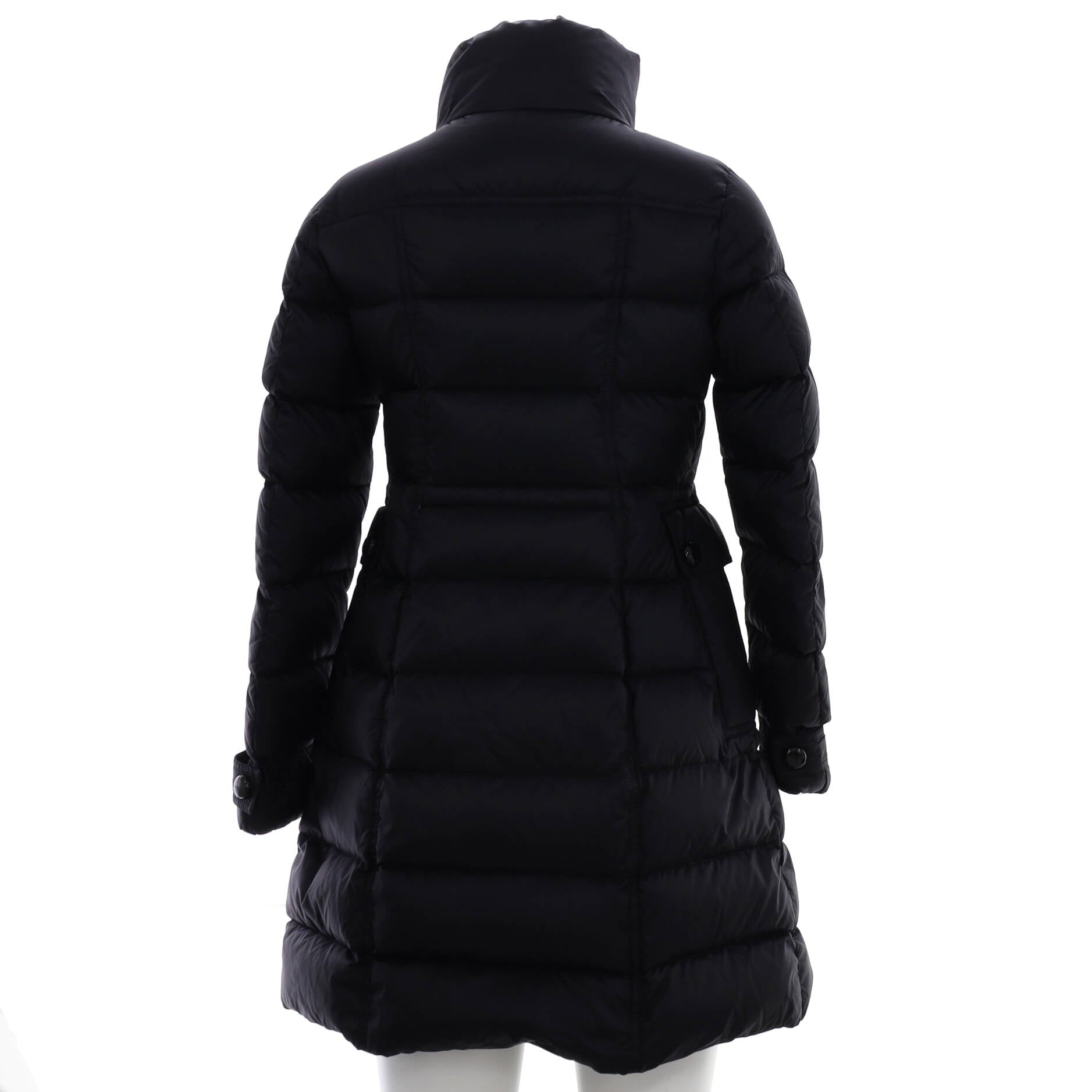 Women's Hooded Zip Puffer Coat Quilted Nylon with Down