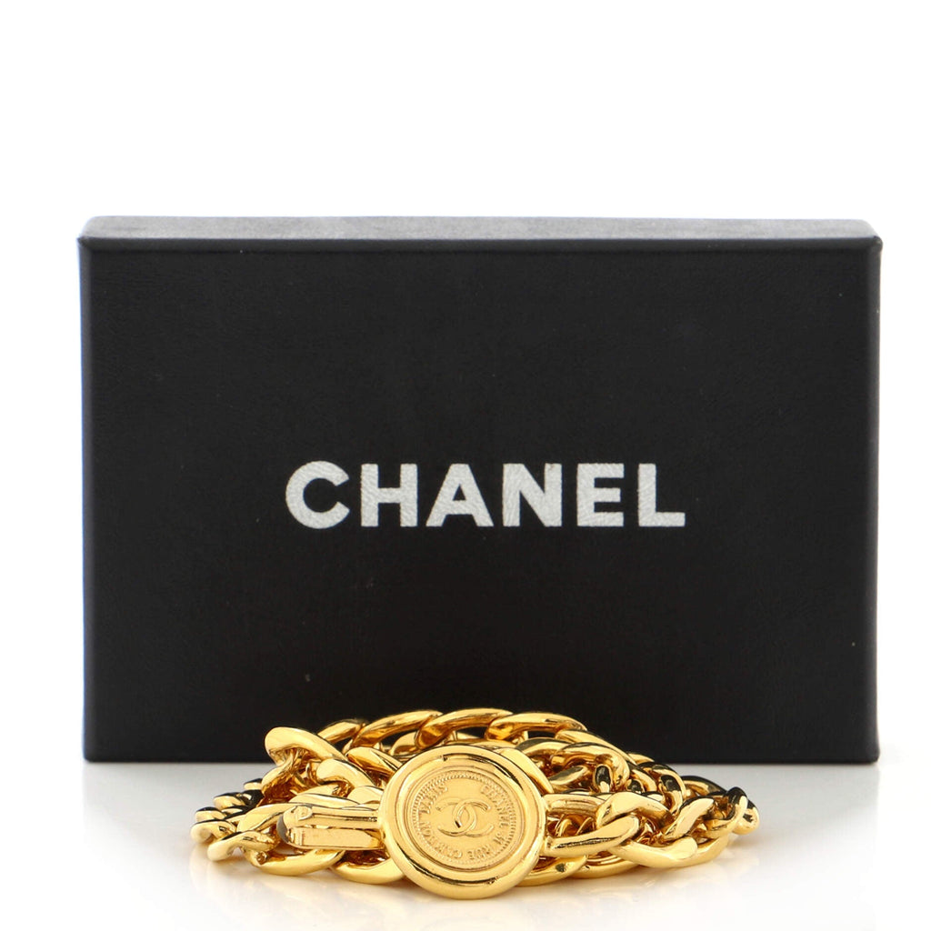 Vintage Medallion Chain Belt Metal 85