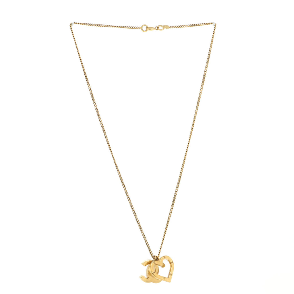 CC Open Heart Pendant Necklace Metal