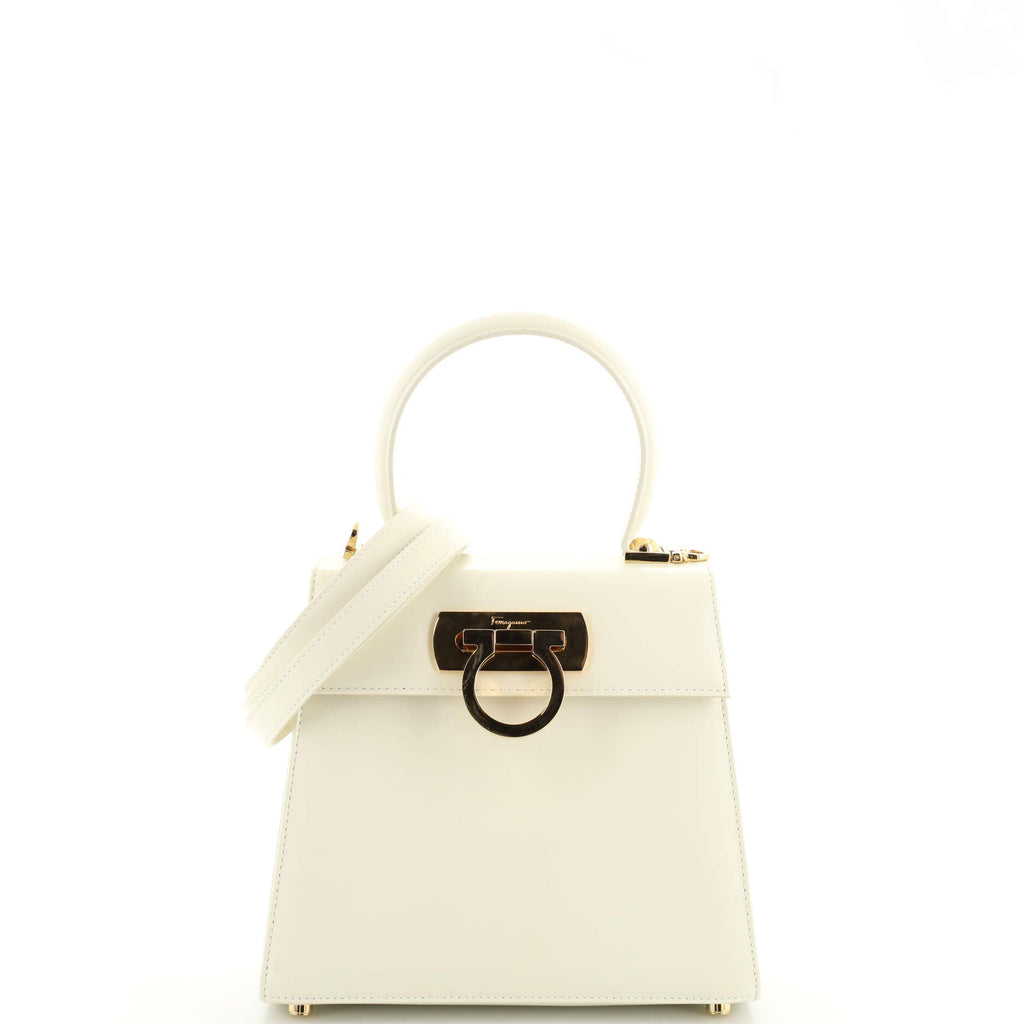 Gancini Convertible Top Handle Bag Leather Mini