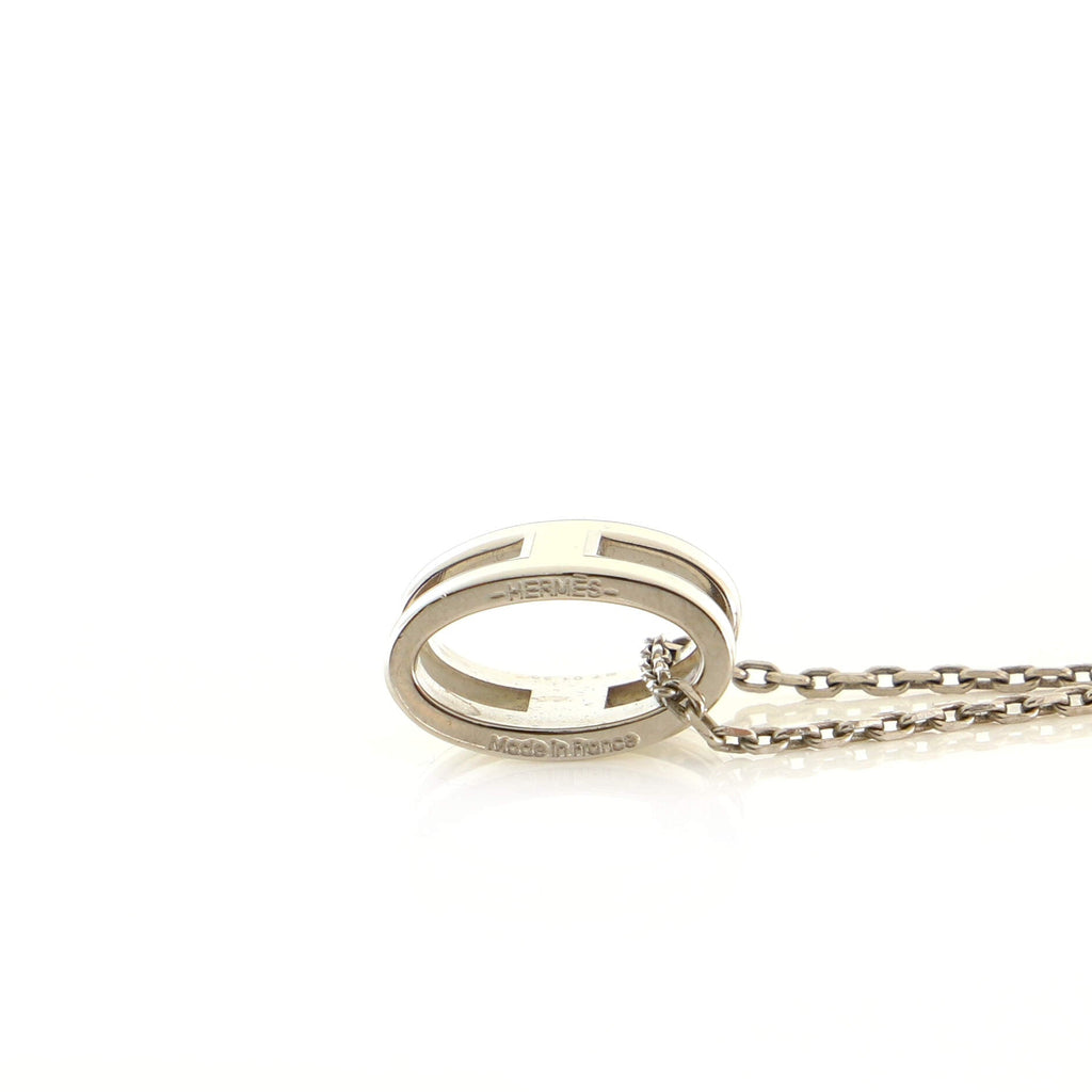Pop H Pendant Chain Necklace Metal and Enamel