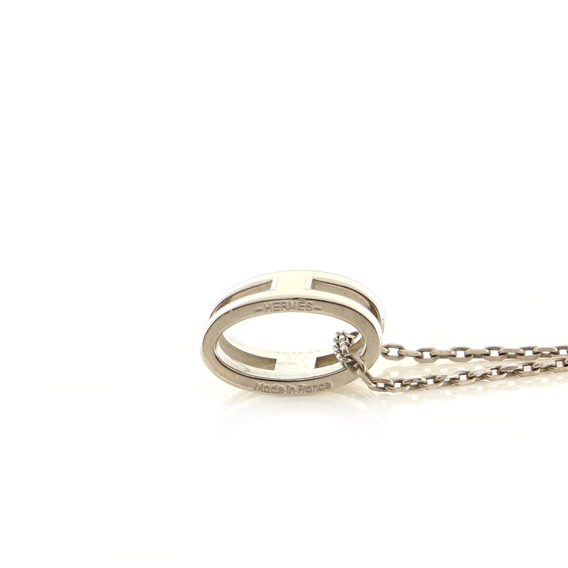 Pop H Pendant Chain Necklace Metal and Enamel
