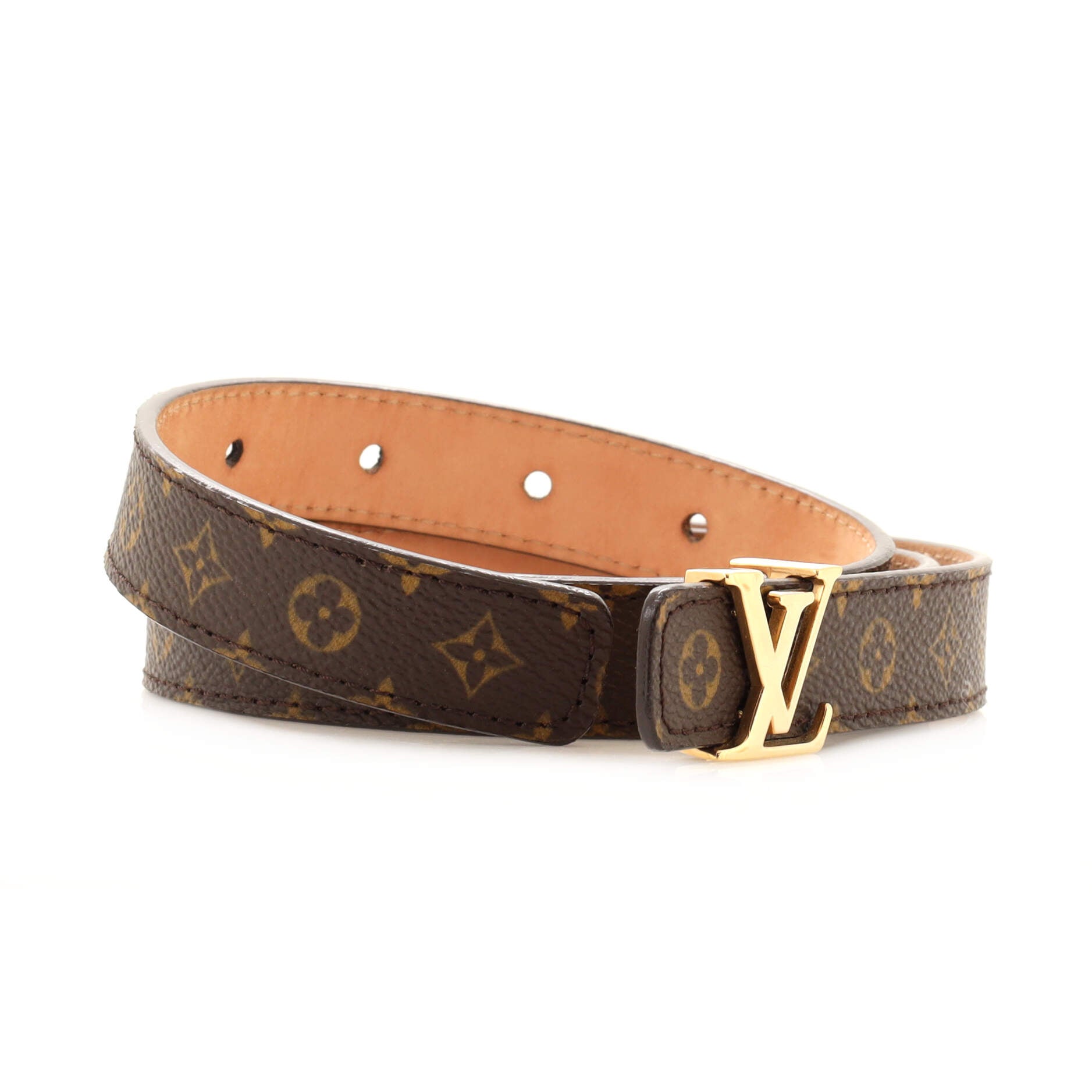 LV Initiales Belt Monogram Canvas Thin 80